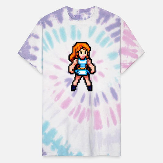 A pixel art of a girl power