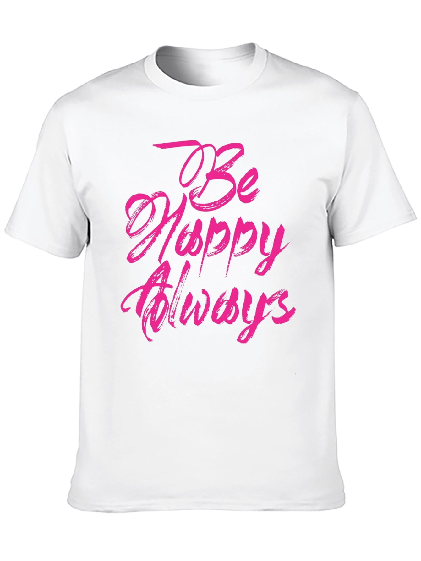 Be Happy Always Black Graphic Tee