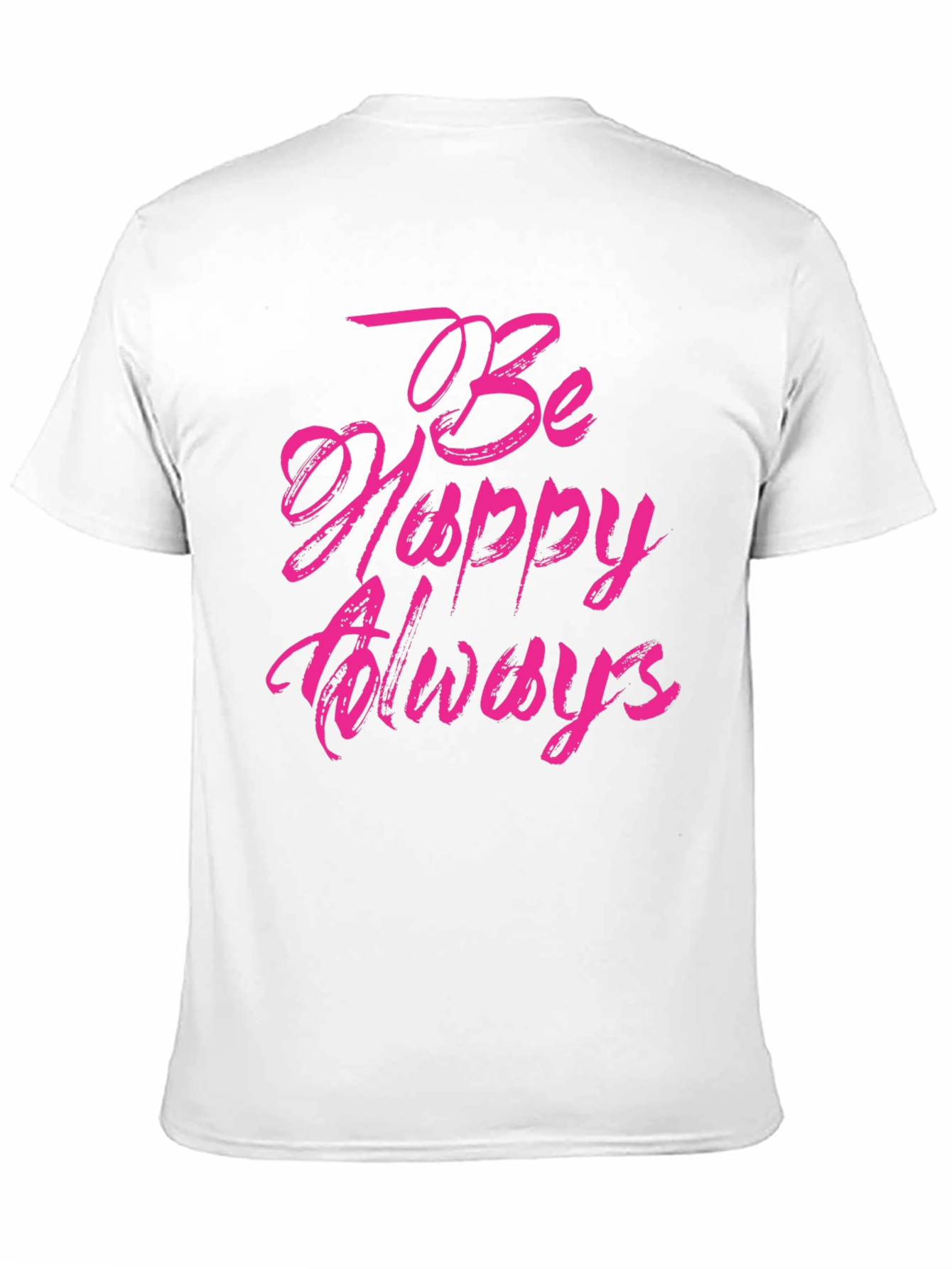 Be Happy Always Black Graphic Tee