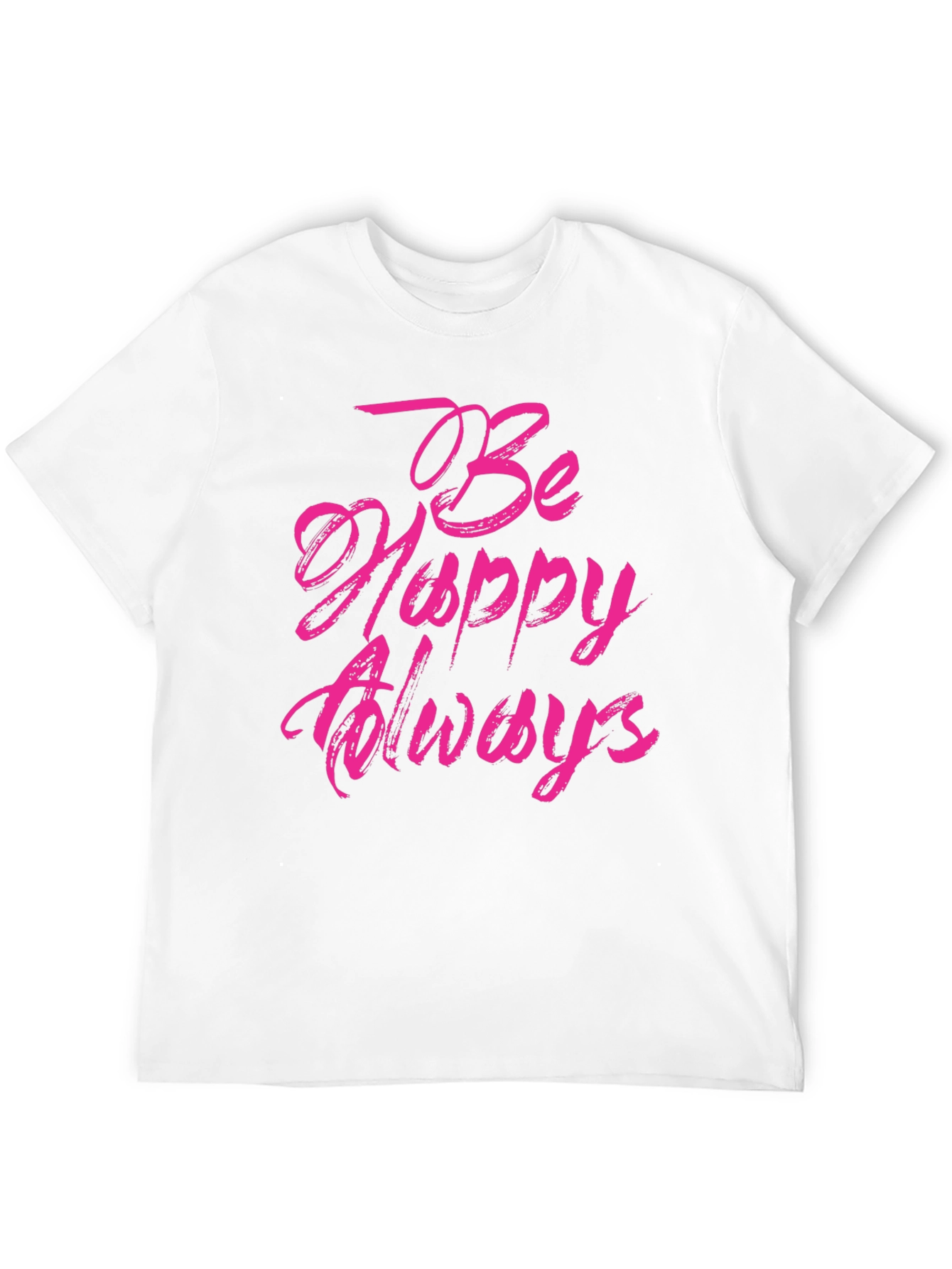 Be Happy Always Black Graphic Tee