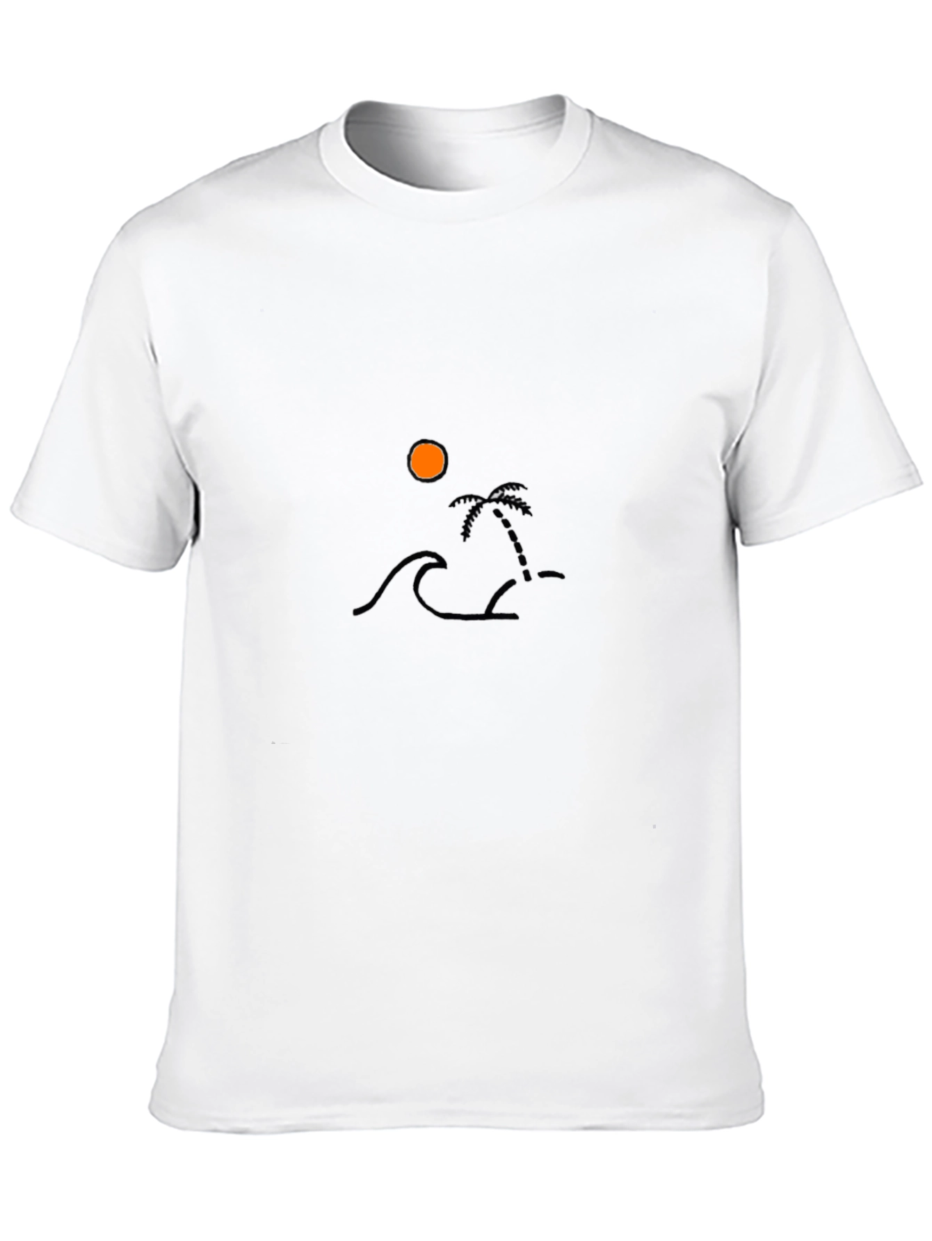 Sunset Beach Graphic Tee - Classic Black T-Shirt