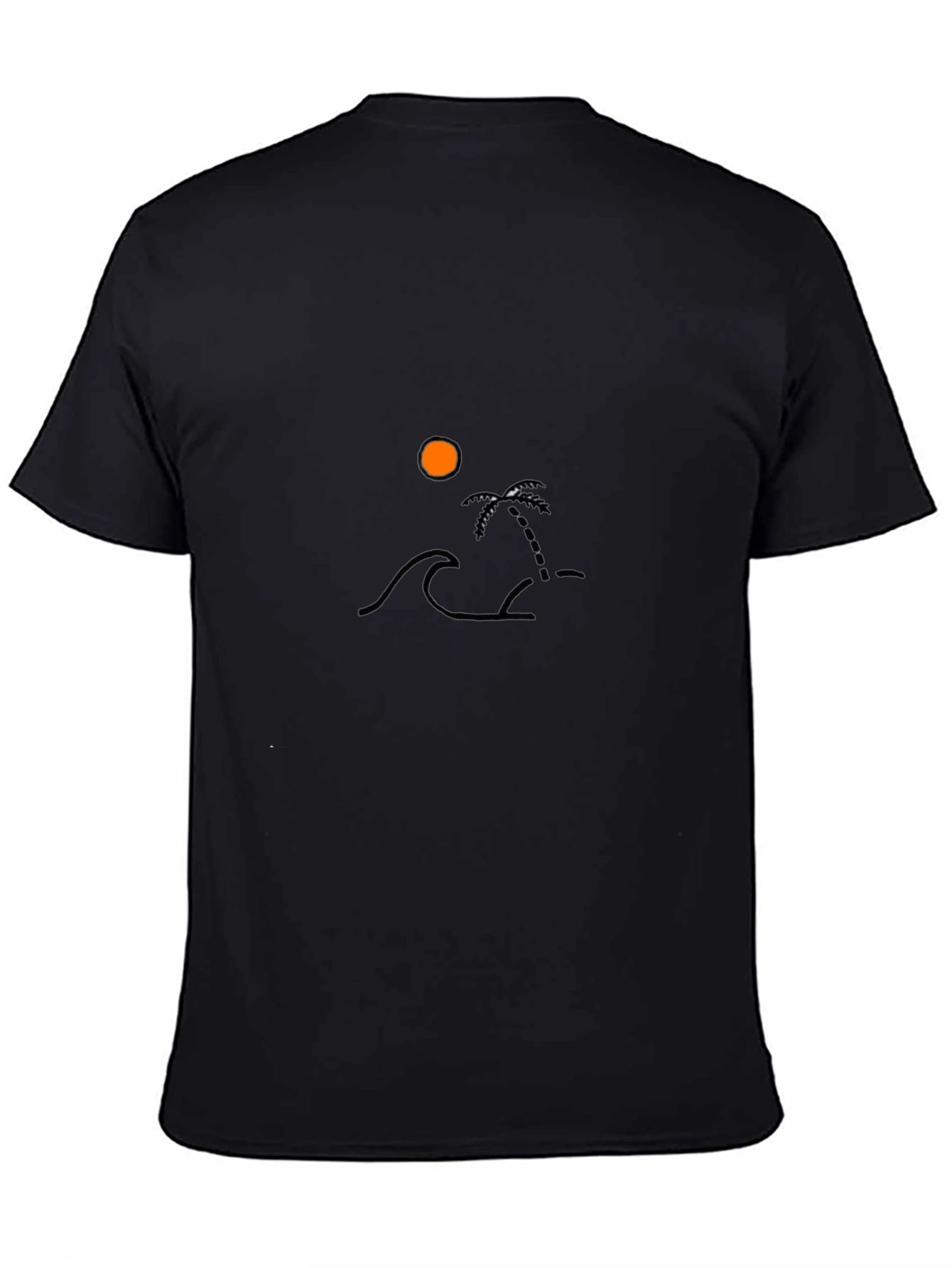 Sunset Beach Graphic Tee - Classic Black T-Shirt