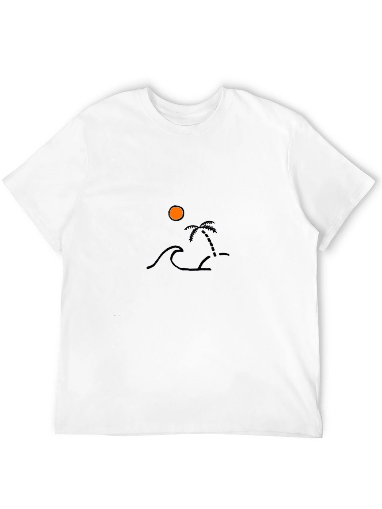 Sunset Beach Graphic Tee - Classic Black T-Shirt