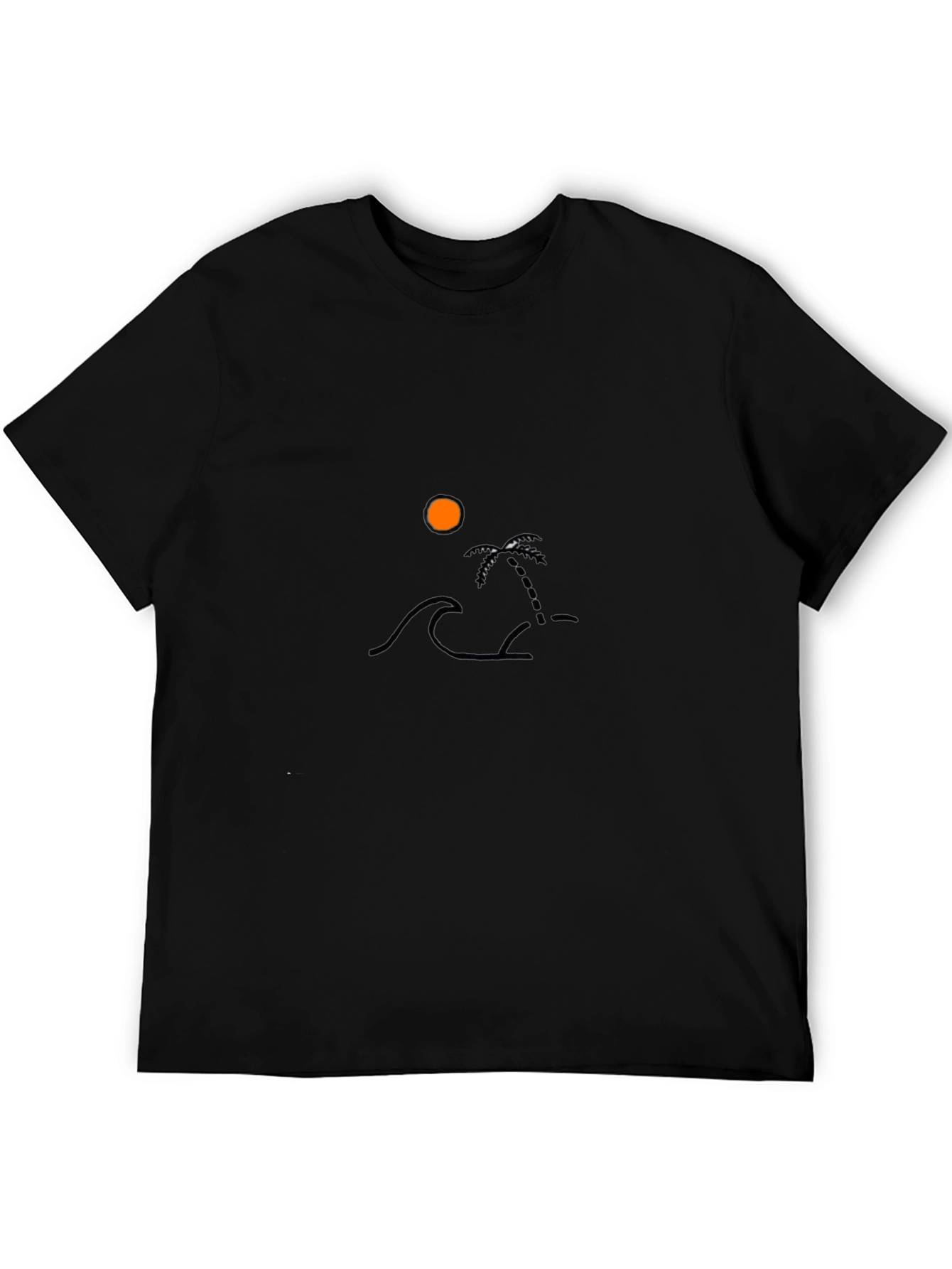 Sunset Beach Graphic Tee - Classic Black T-Shirt