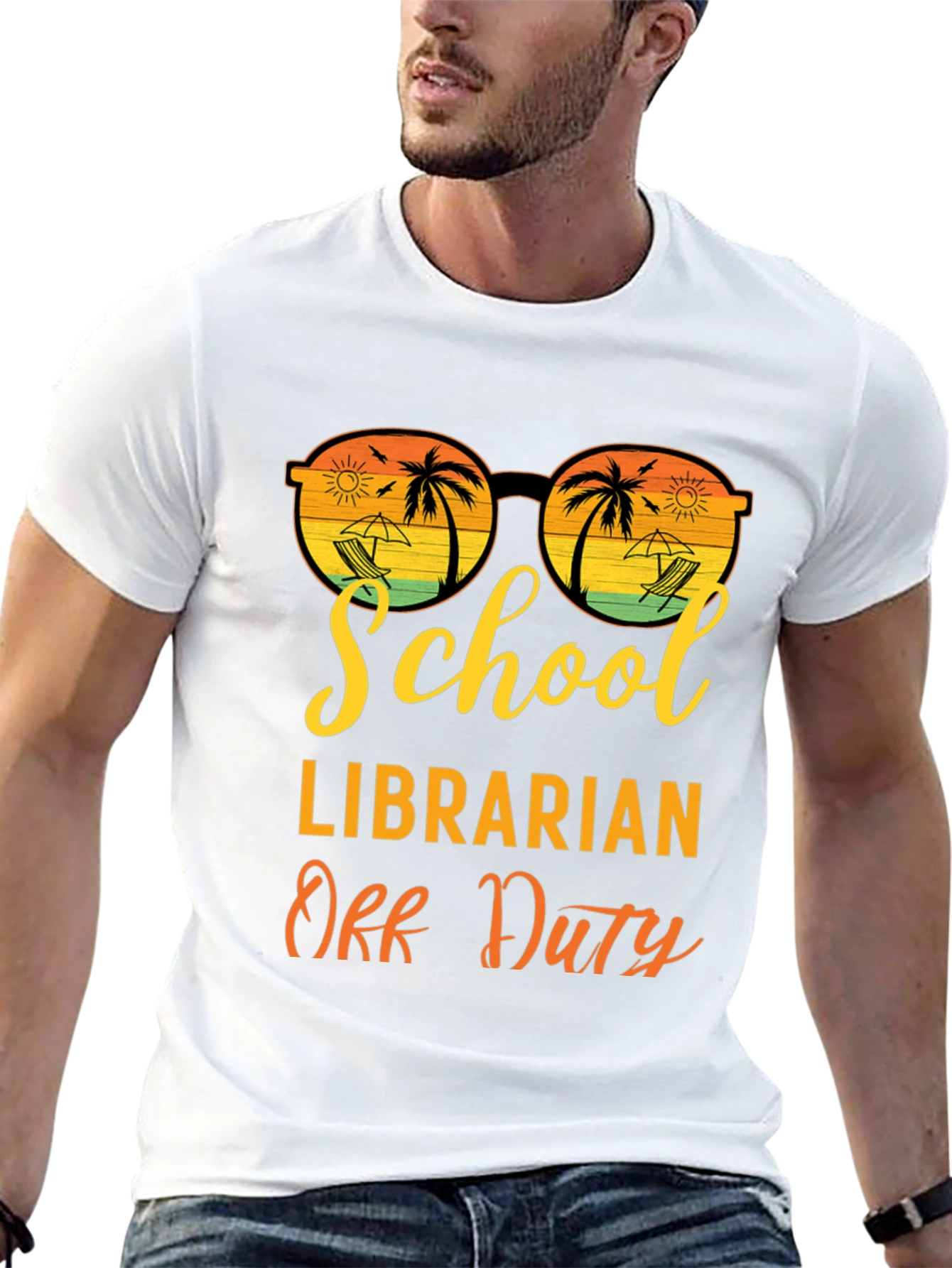 School Librarian Off Duty Graphic T-Shirt