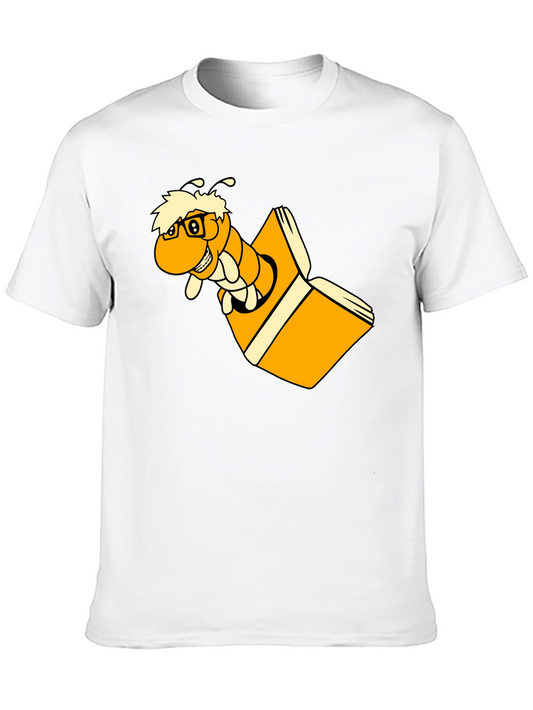 Bookworm T-Shirt - Reading Worm Graphic Tee