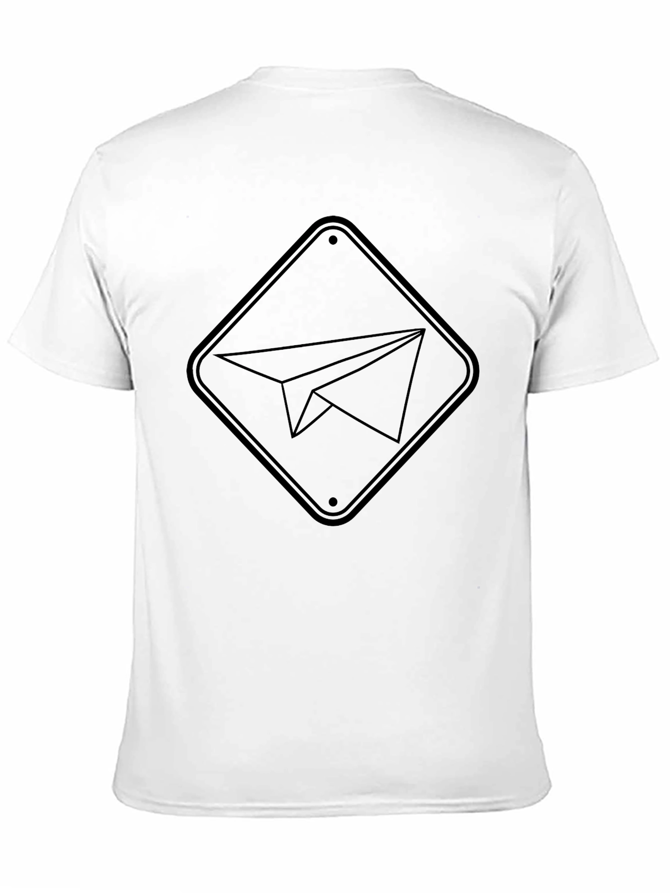 Paper Plane Graphic Tee - Black Cotton Casual T-Shirt