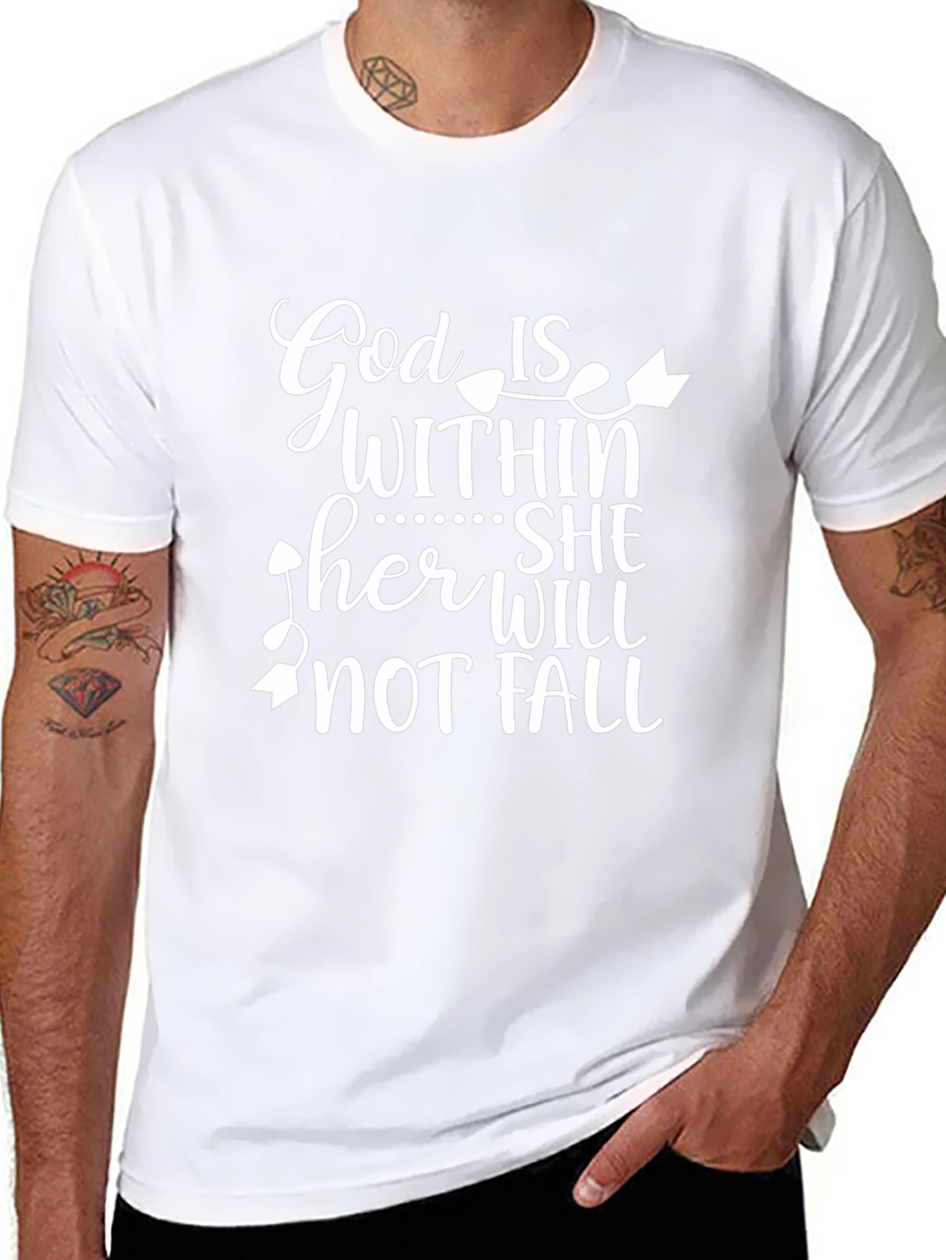 God is Within Her Tee - Christian Womens T-Shirt