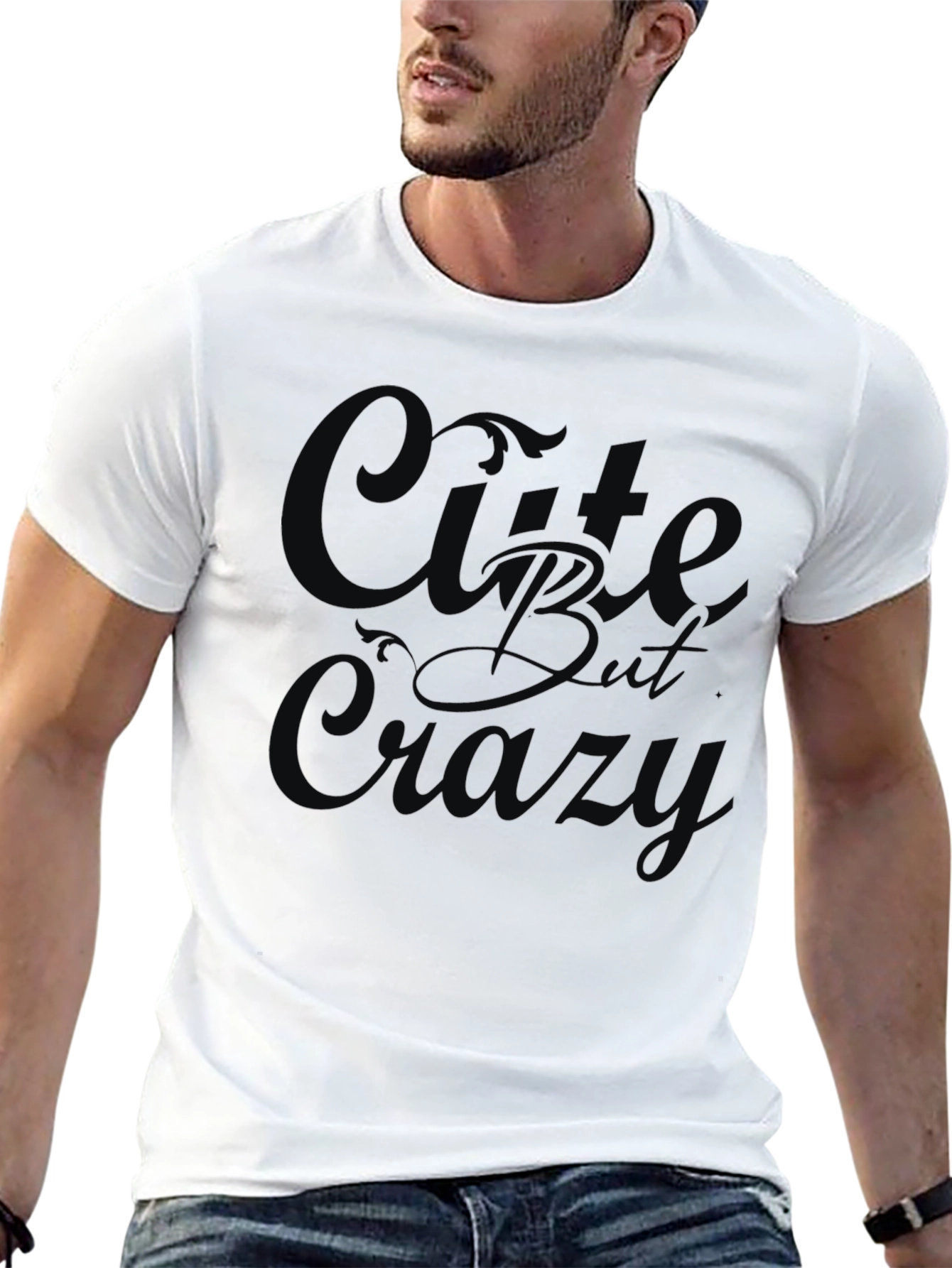 Cute But Crazy Black Graphic Tee