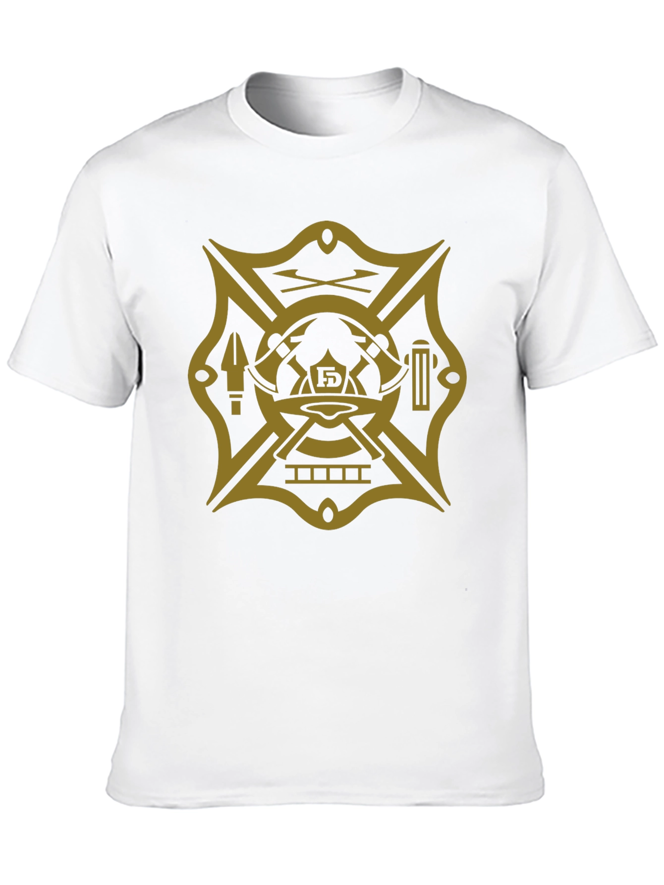 Firefighter Maltese Cross Graphic Tee - Black