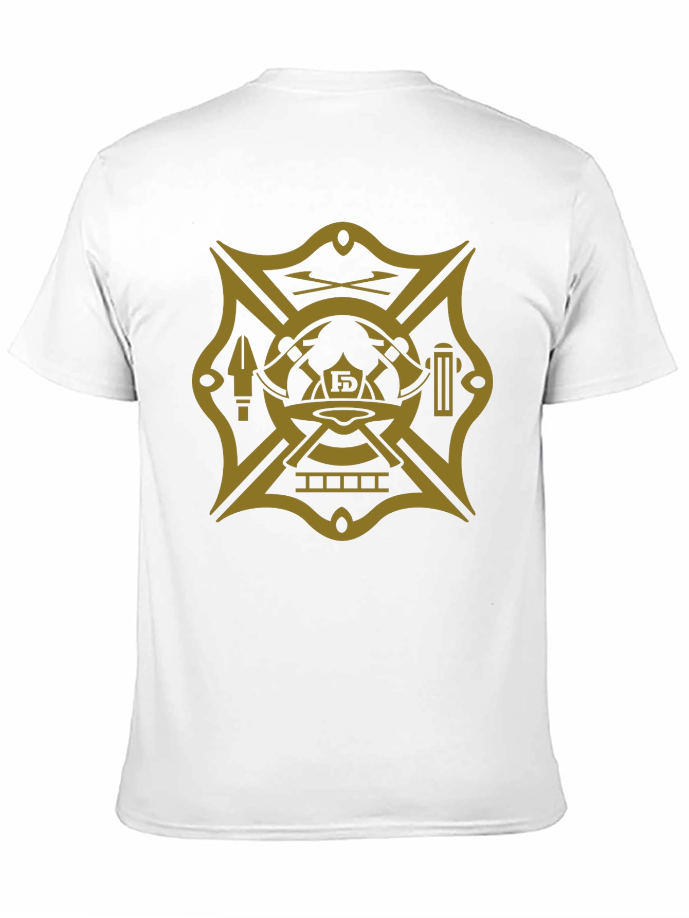 Firefighter Maltese Cross Graphic Tee - Black