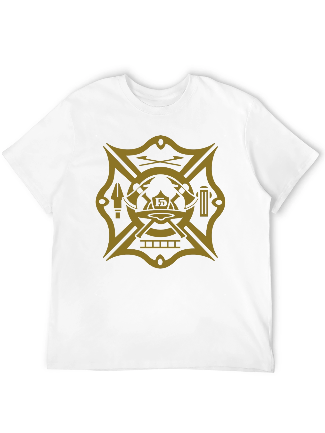 Firefighter Maltese Cross Graphic Tee - Black