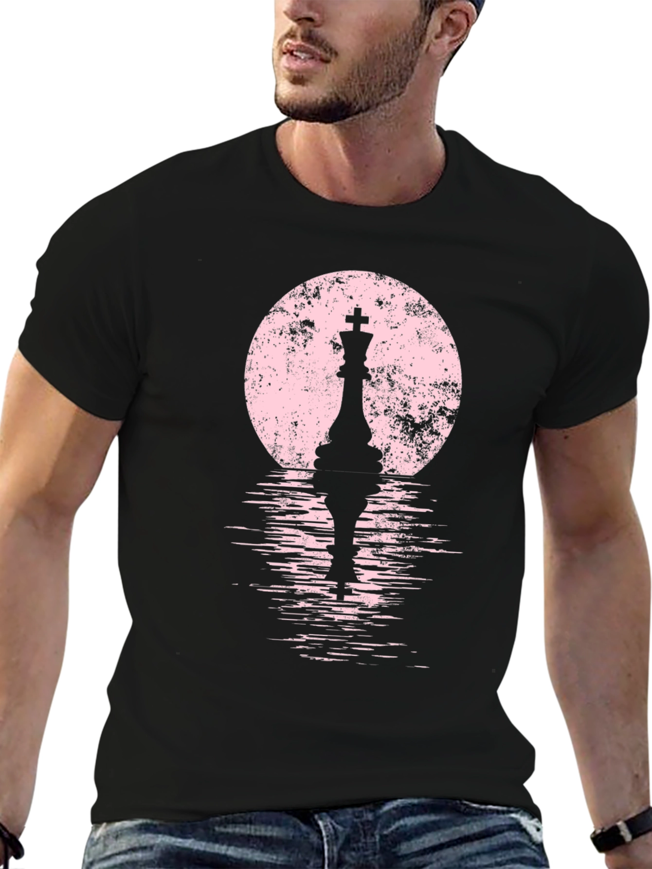 Chess King Silhouette T-Shirt - Stylish Graphic Tee