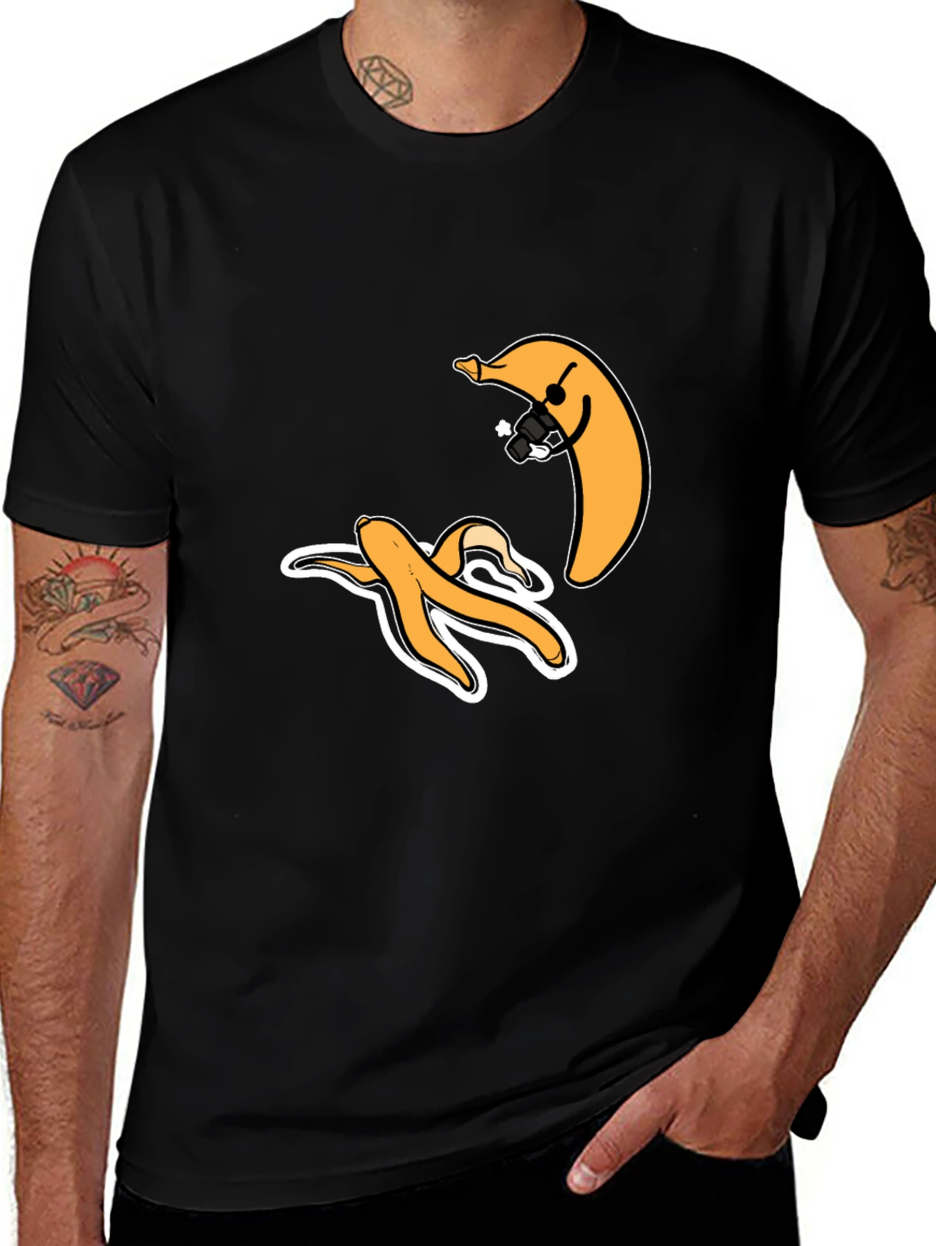 Funny Banana Graphic T-Shirt - Peel Out!