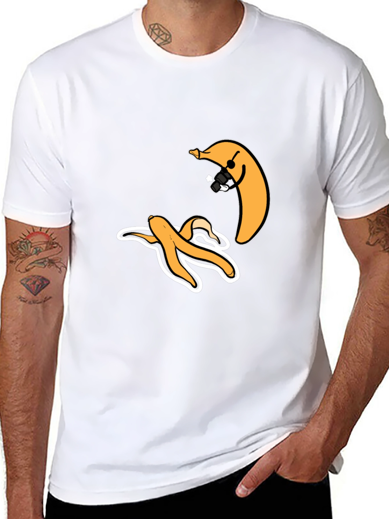 Funny Banana Graphic T-Shirt - Peel Out!