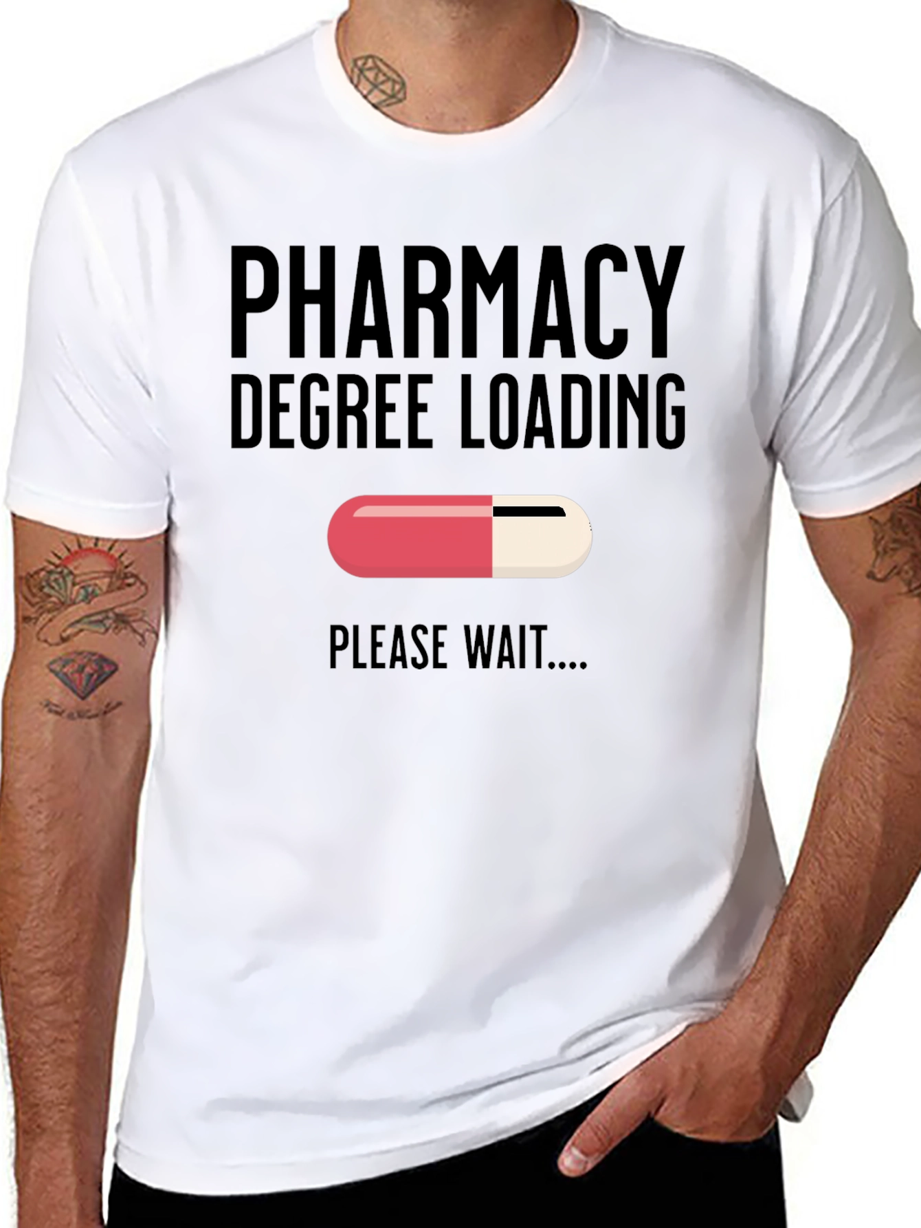 Pharmacy Degree Loading T-Shirt - Funny Future Pharmacist Tee