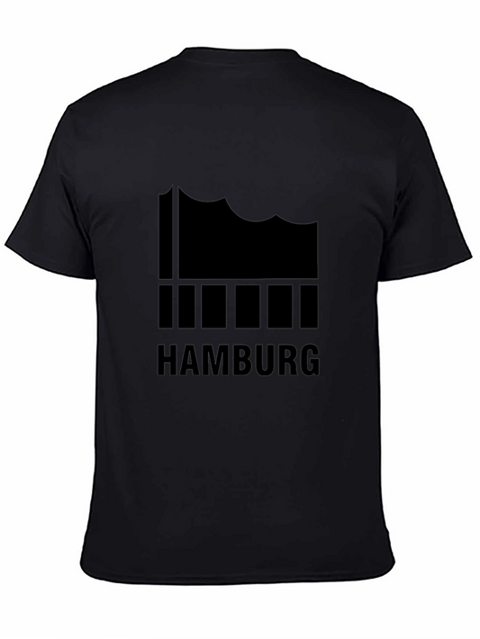 Hamburg Germany Graphic Tee - Black Cotton T-Shirt