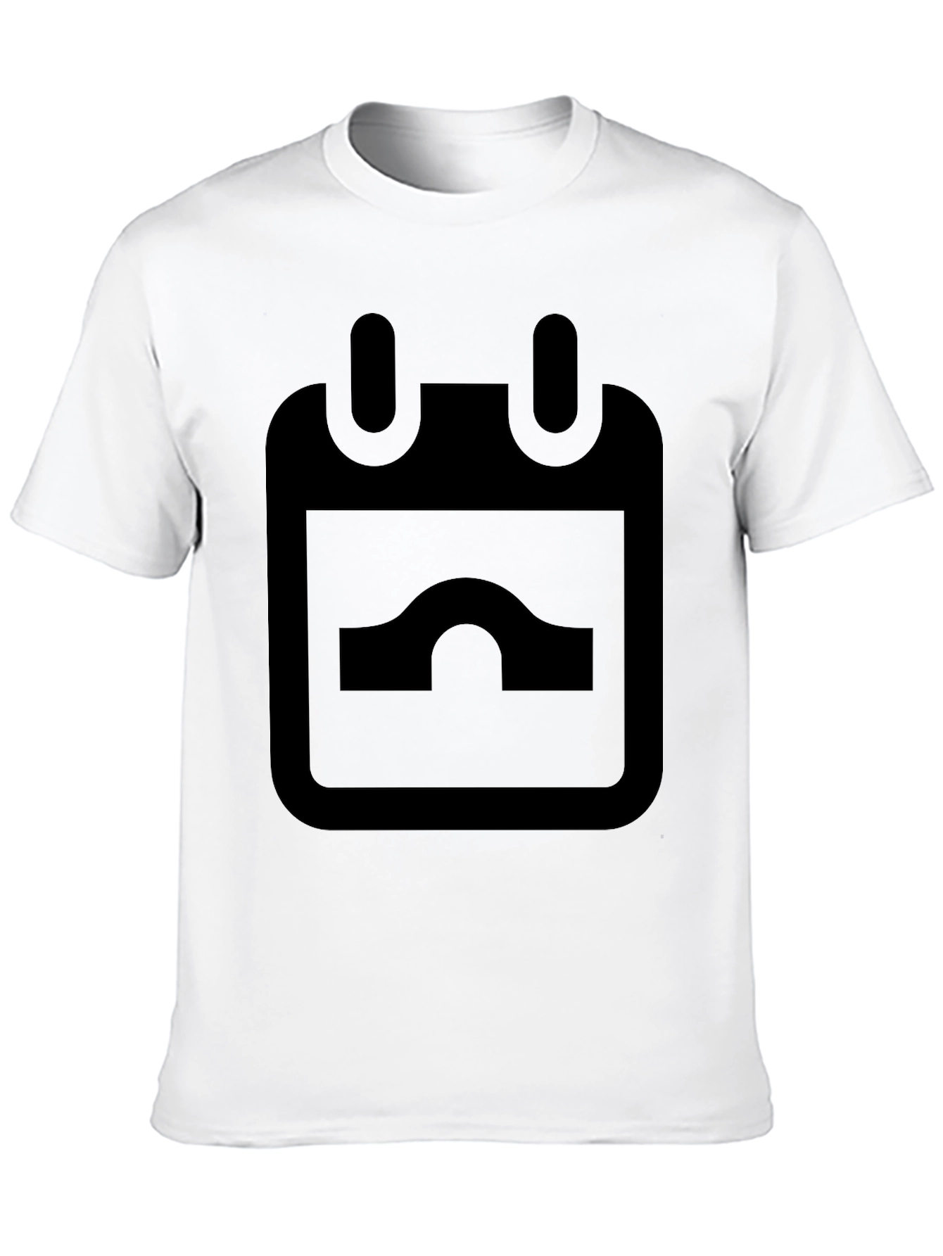 Minimalist Calendar Graphic Black T-Shirt