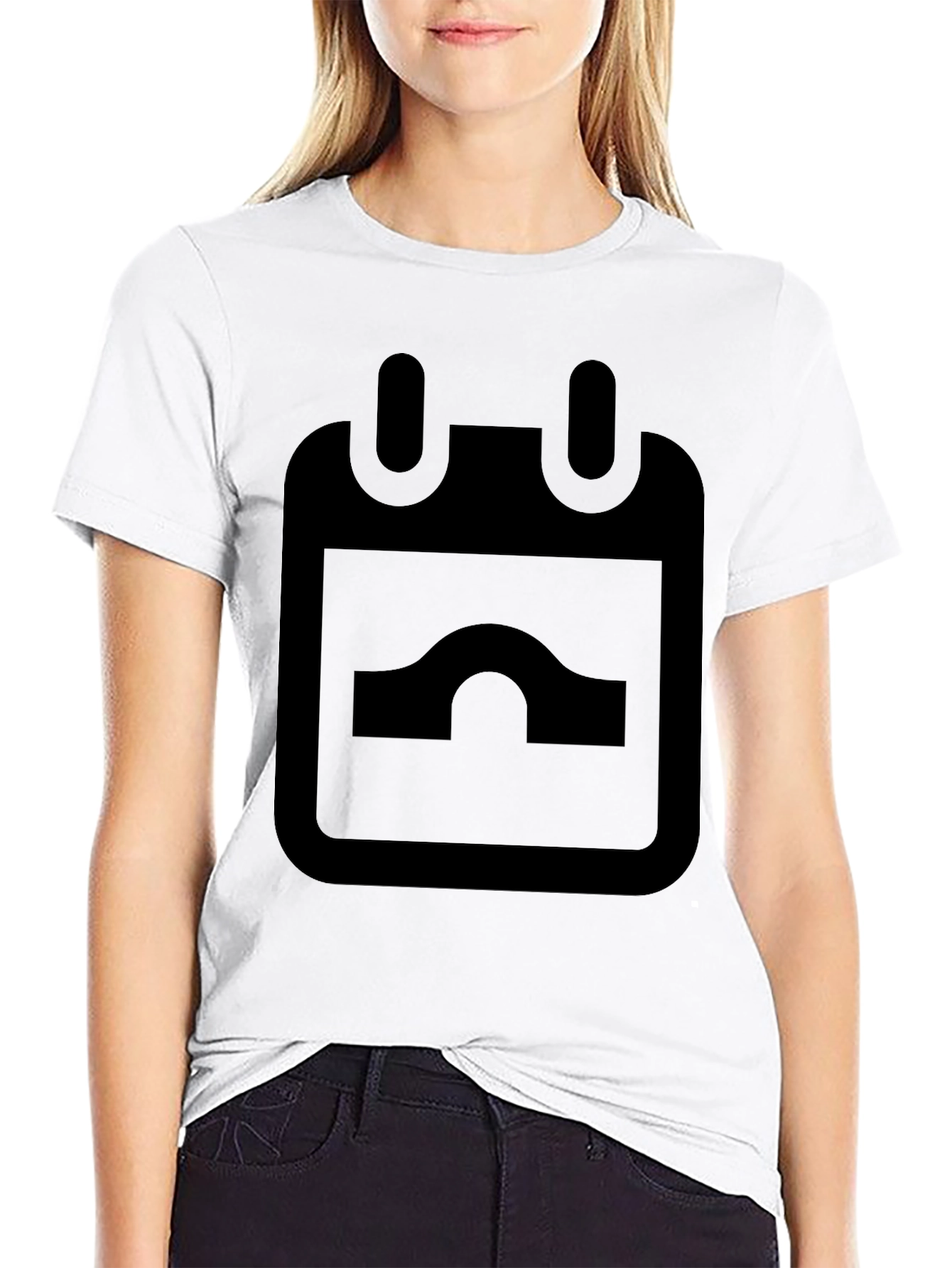 Minimalist Calendar Graphic Black T-Shirt