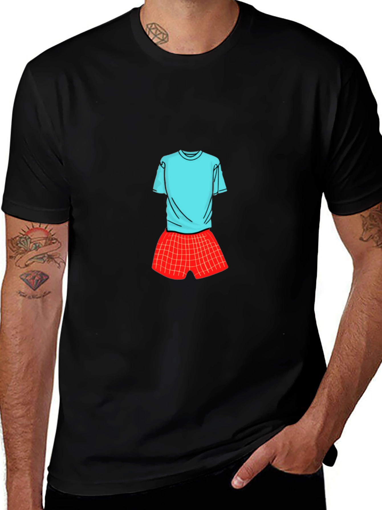 Graphic Tee: Shirt & Shorts Illusion