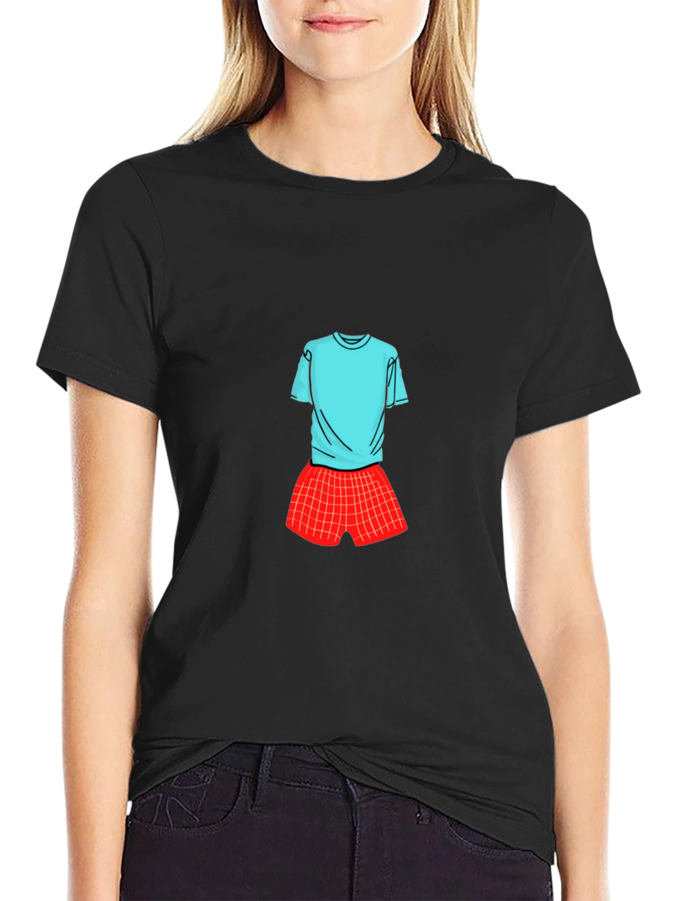 Graphic Tee: Shirt & Shorts Illusion