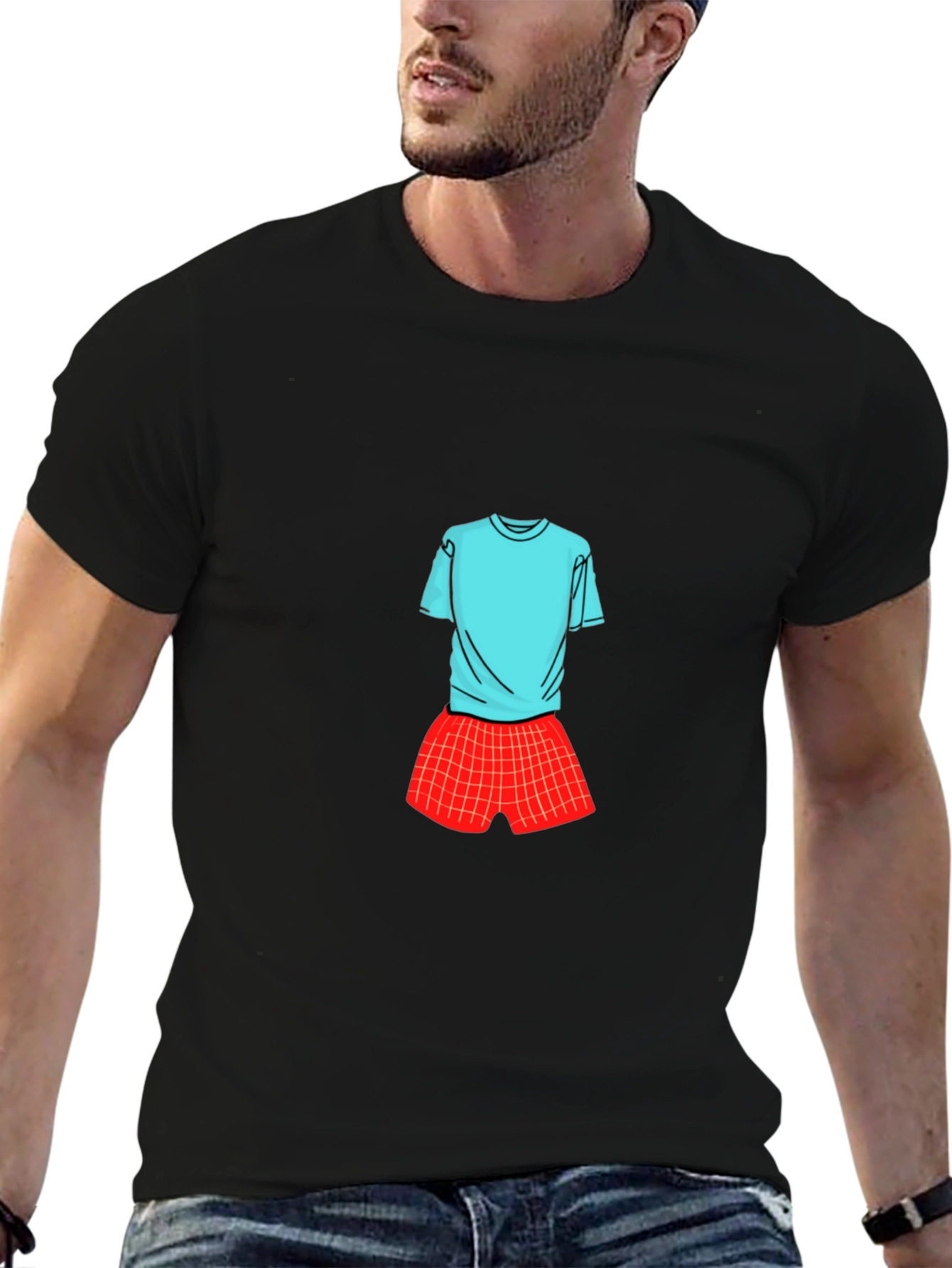 Graphic Tee: Shirt & Shorts Illusion