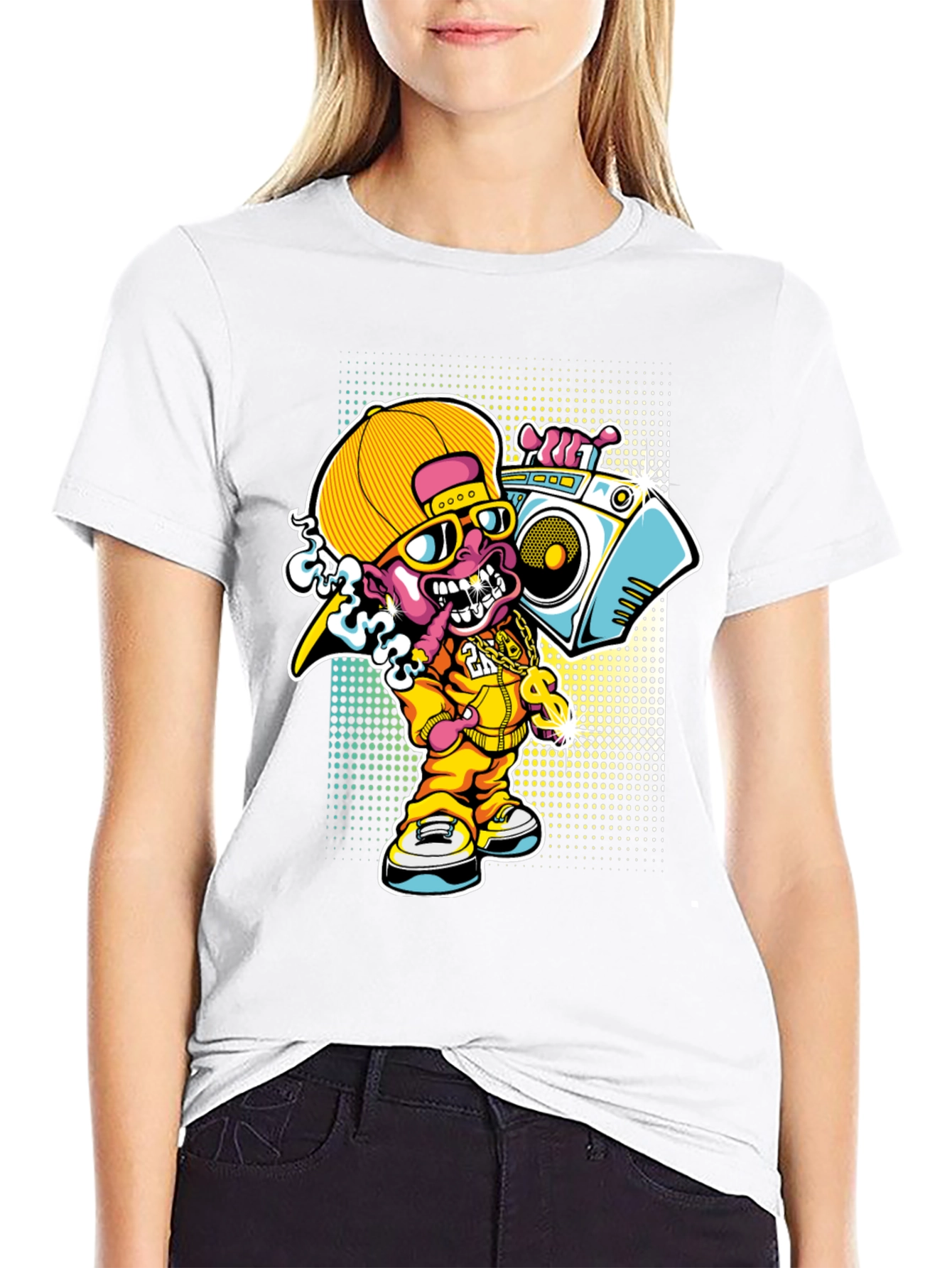 Cartoon Rapper T-Shirt - Funky Design