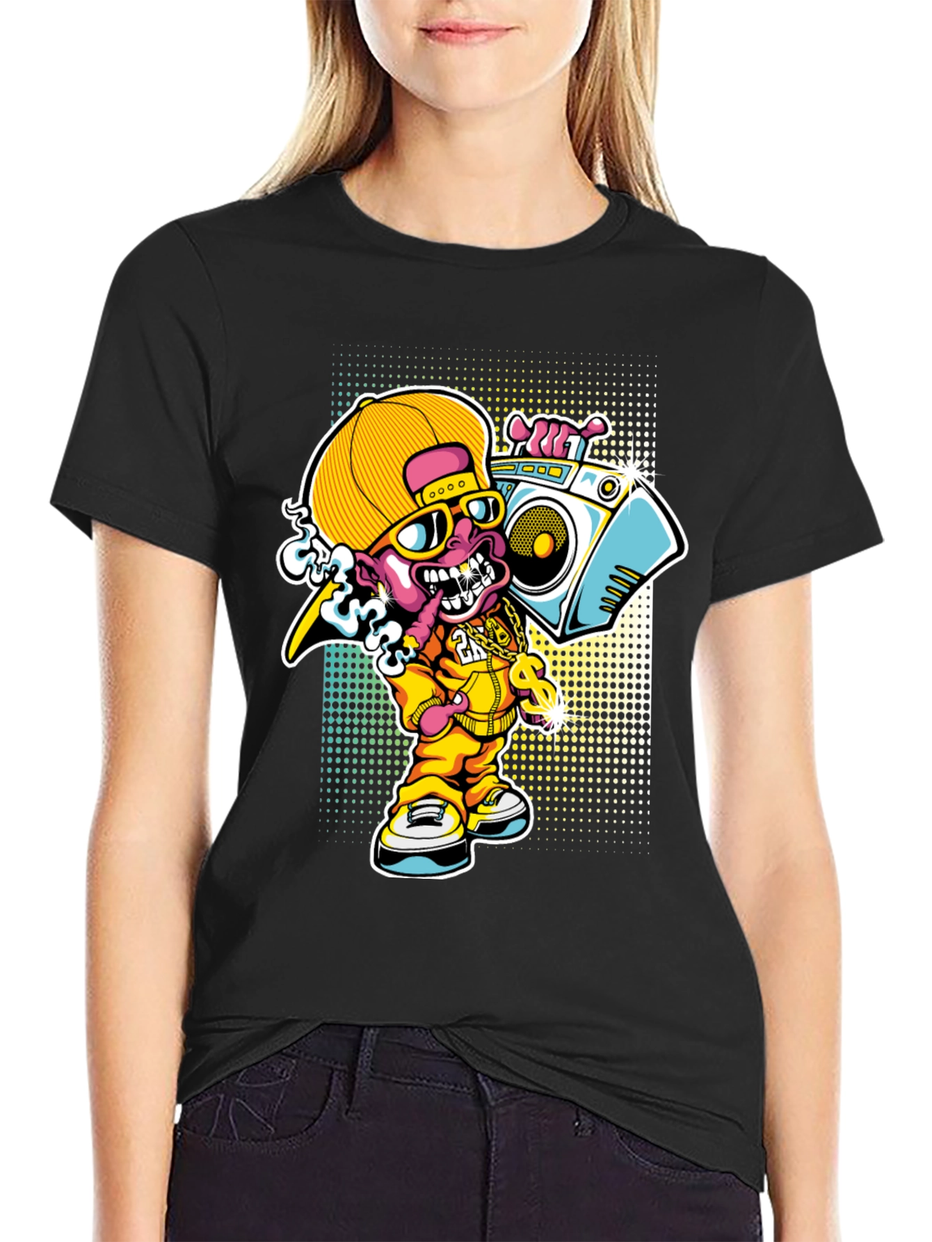 Cartoon Rapper T-Shirt - Funky Design