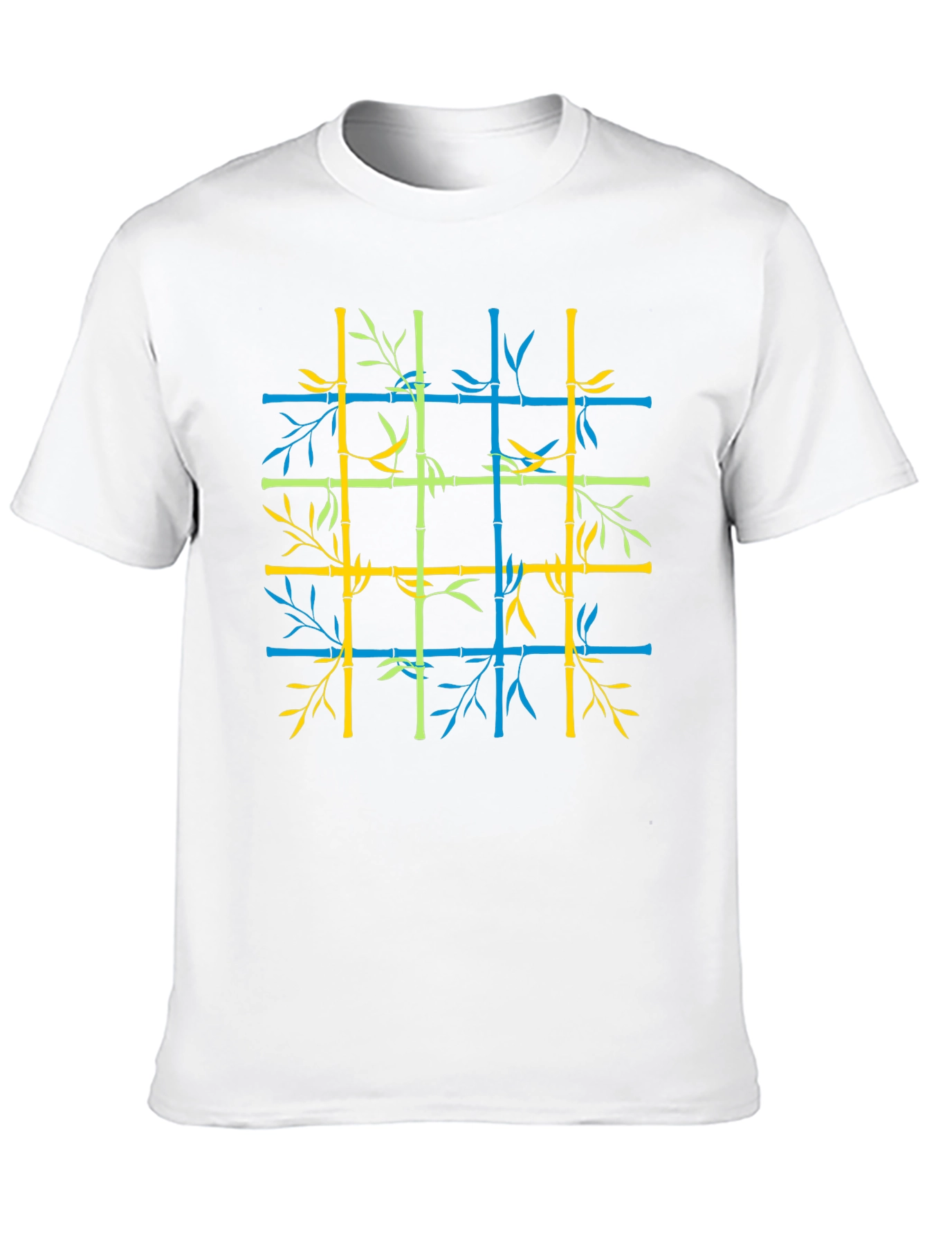 Bamboo Grid T-Shirt - Modern Artistic Design