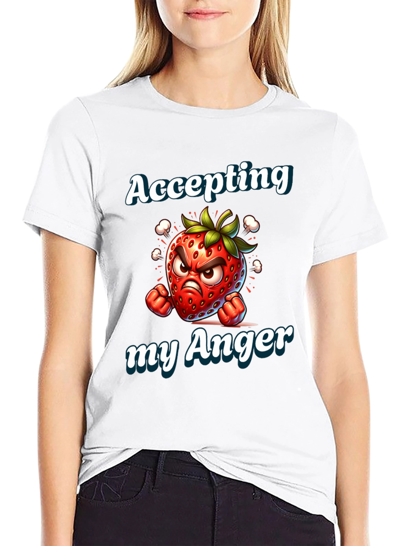 Accepting My Anger Strawberry Graphic Tee