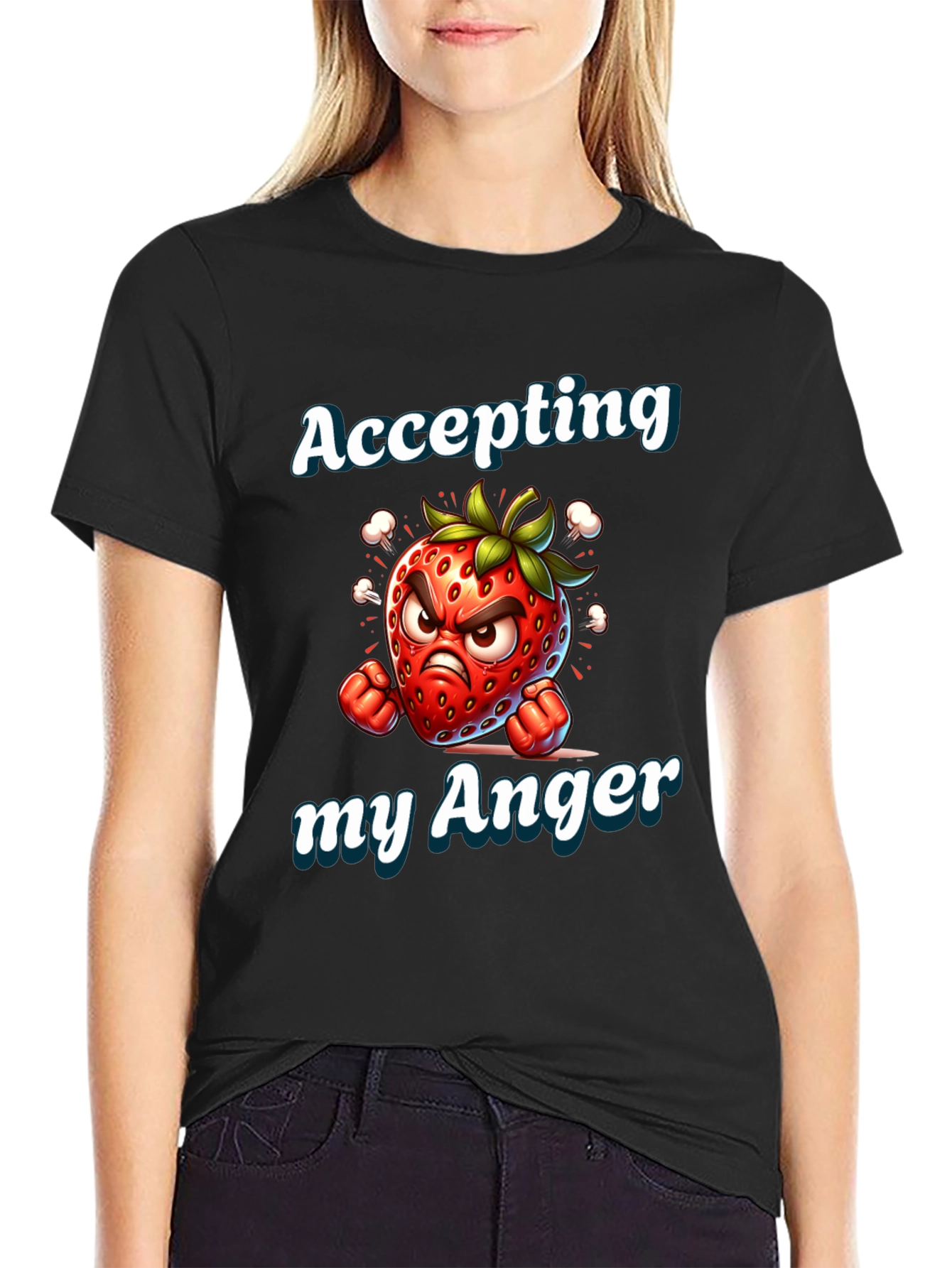 Accepting My Anger Strawberry Graphic Tee