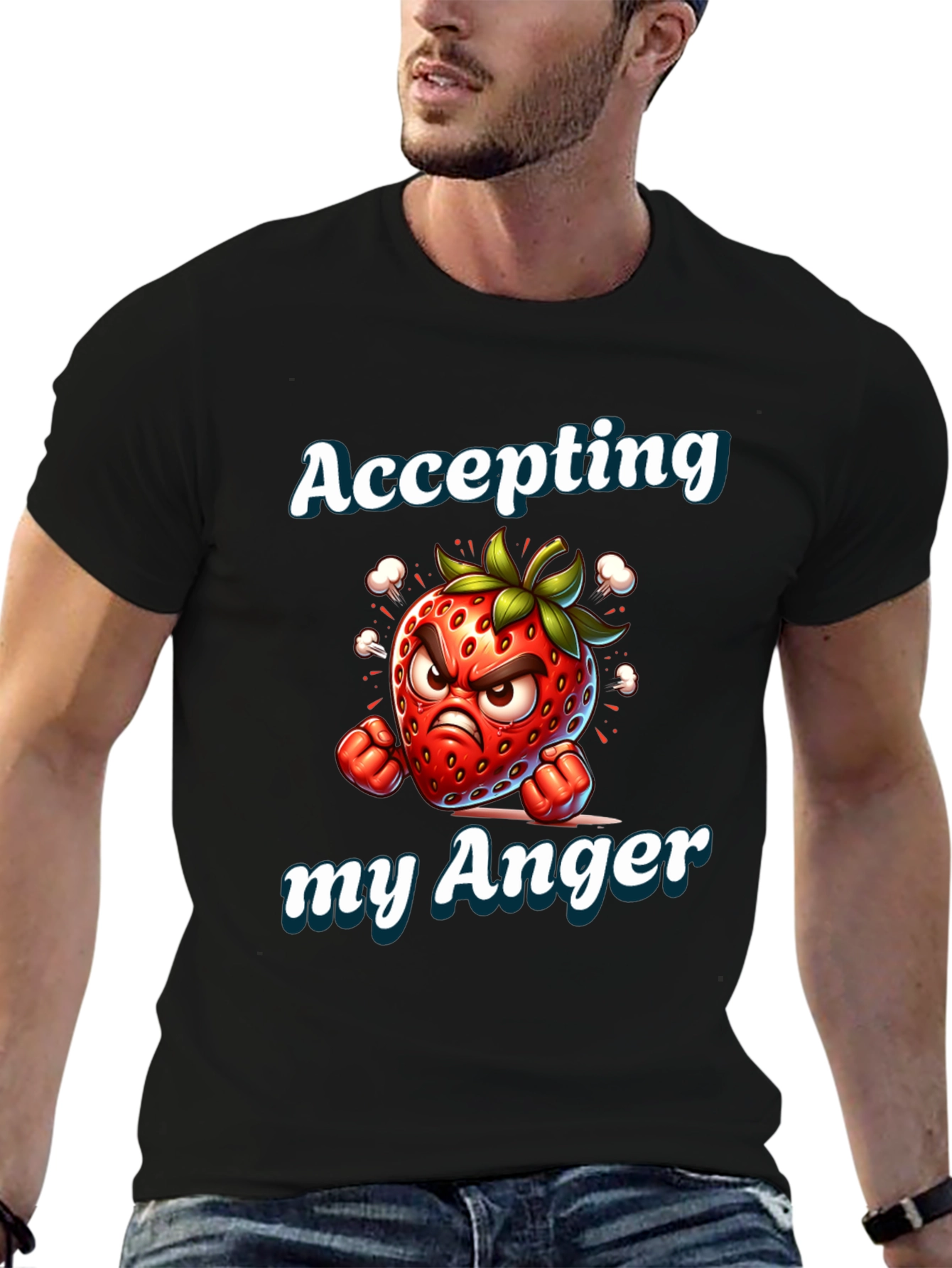 Accepting My Anger Strawberry Graphic Tee