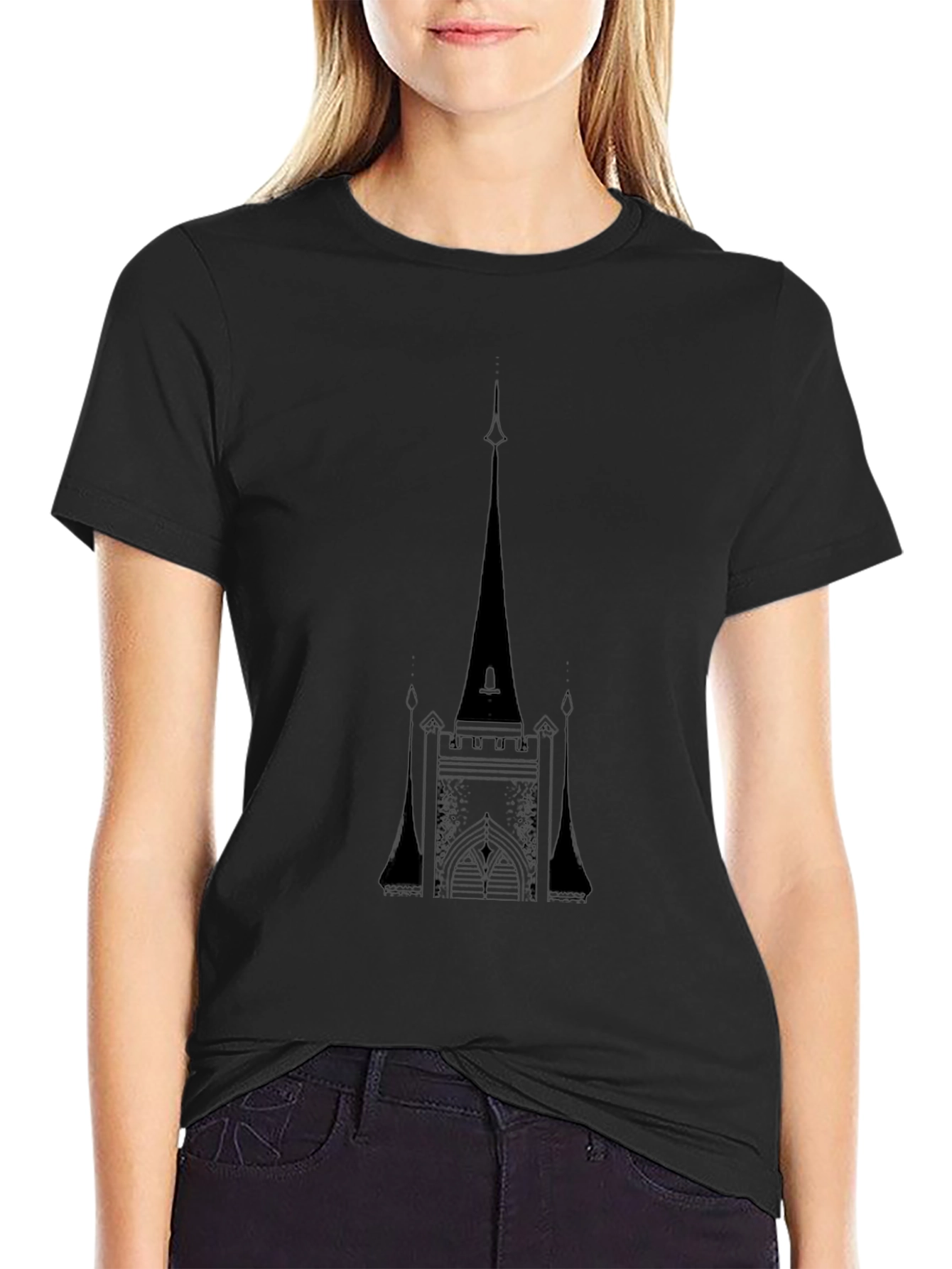 Black Church Tower Graphic Tee