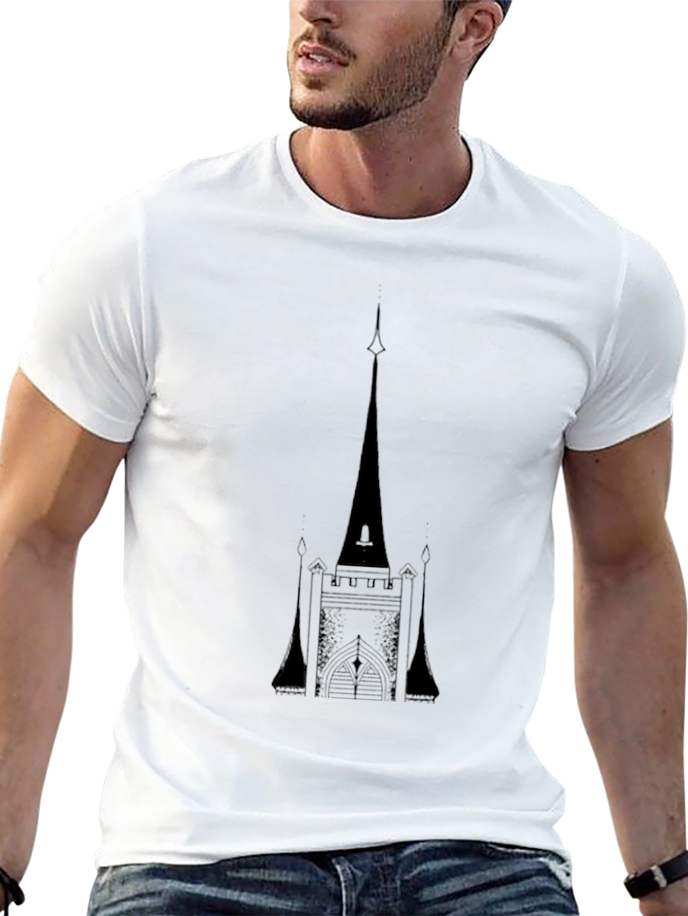 Black Church Tower Graphic Tee