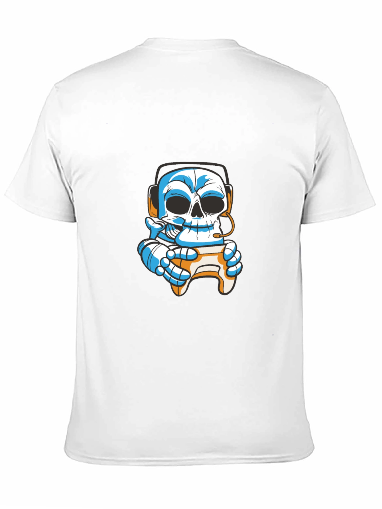 Gamer Skull T-Shirt - Black Cotton Graphic Tee