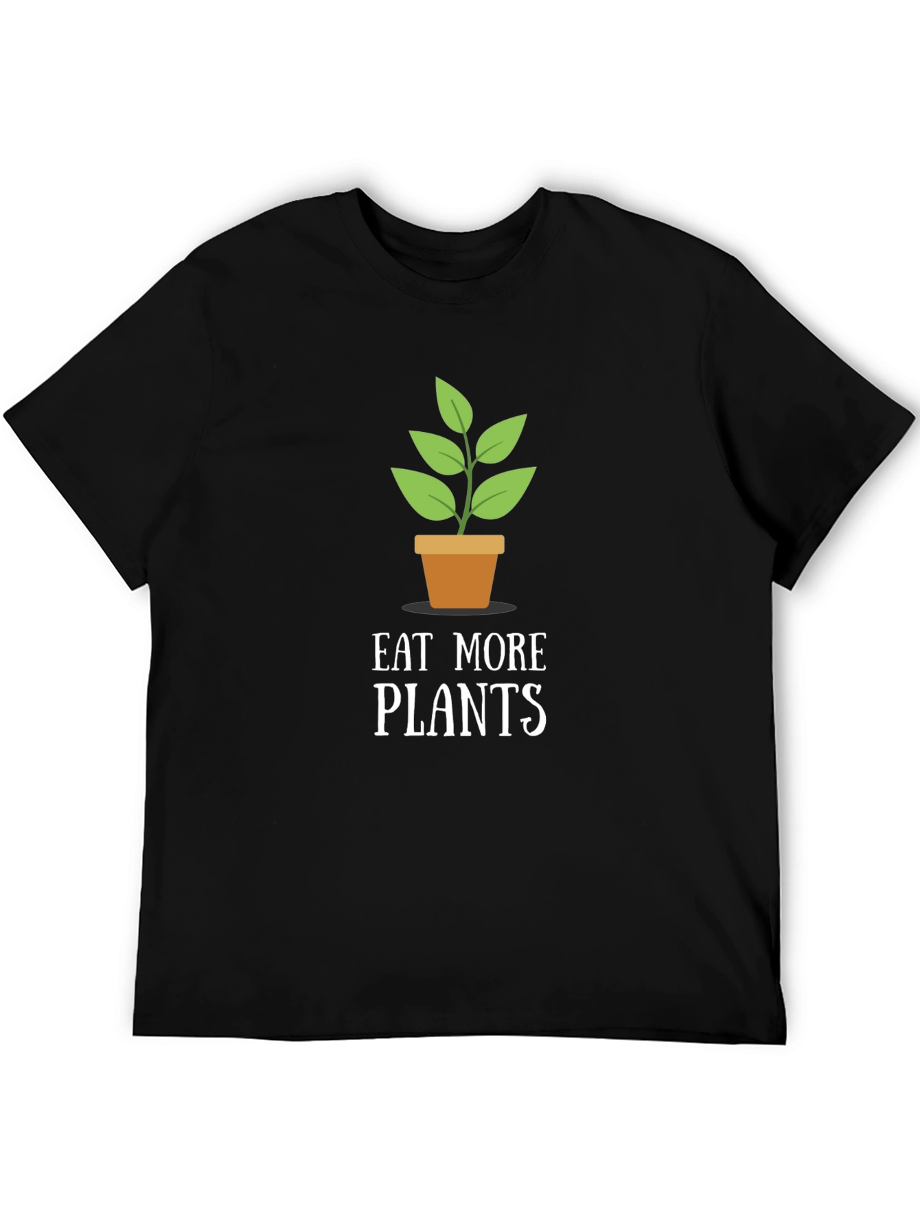 Eat More Plants T-Shirt - Black Graphic Tee