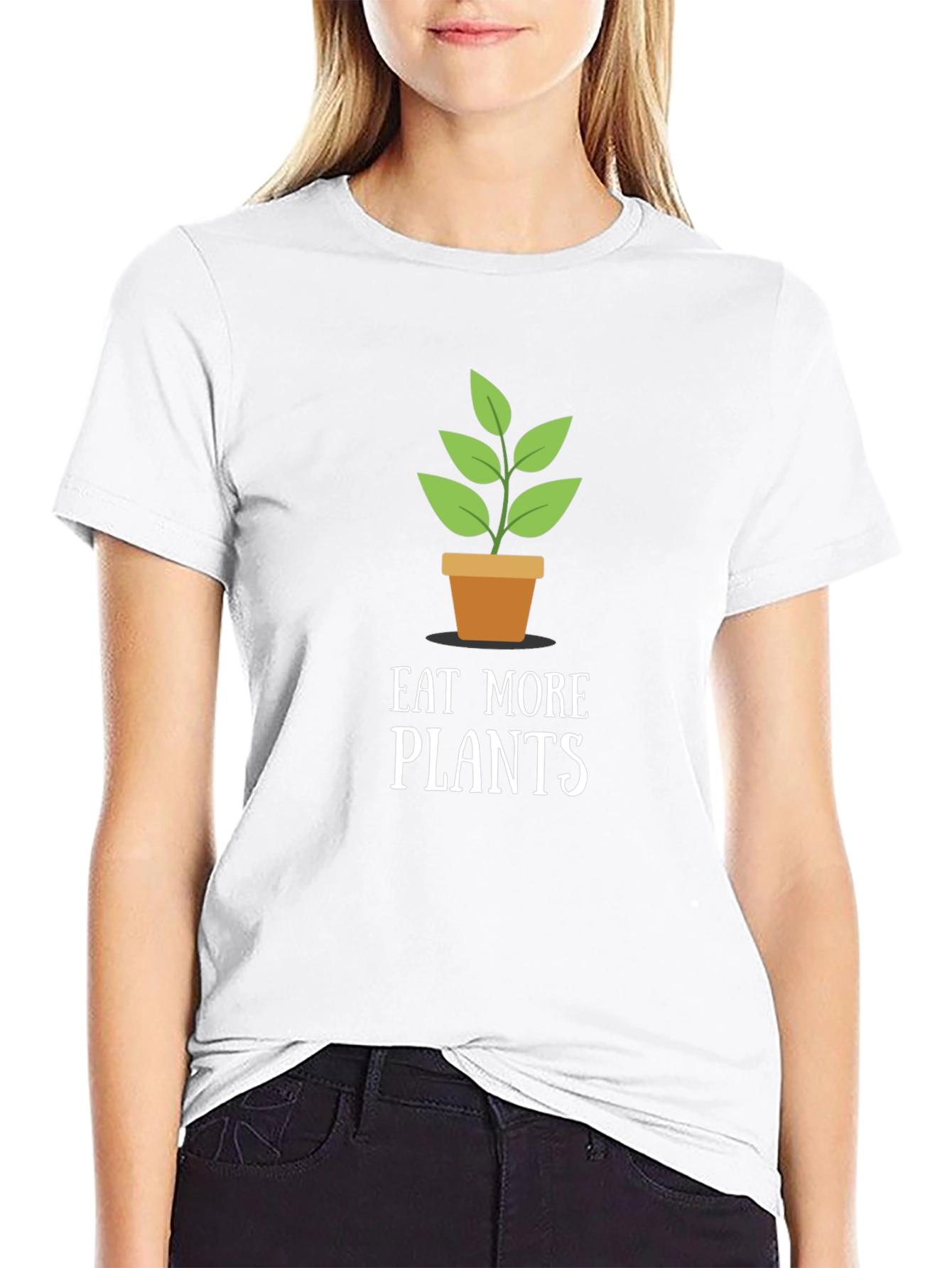 Eat More Plants T-Shirt - Black Graphic Tee