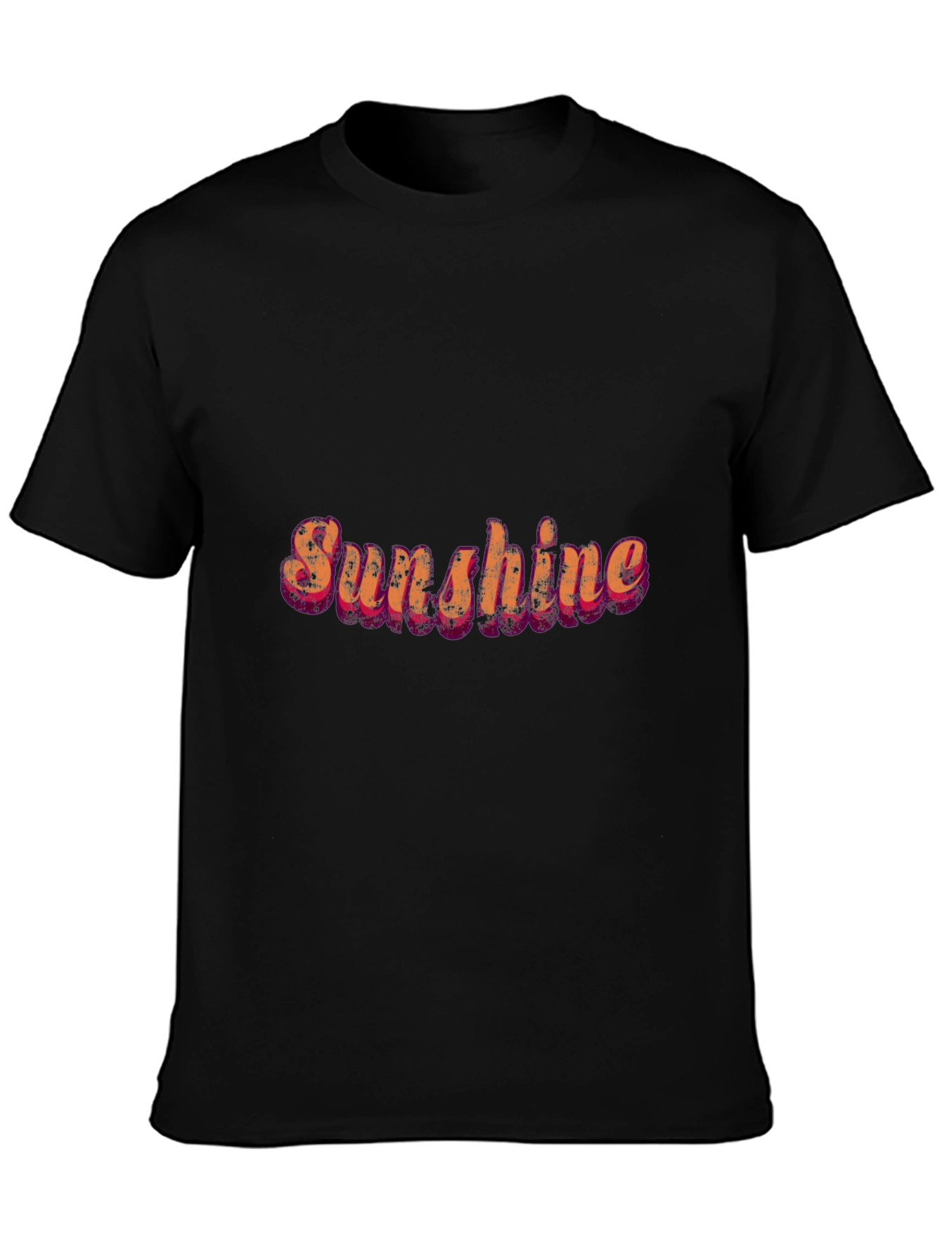 Sunshine Graphic Print Black Casual T-Shirt