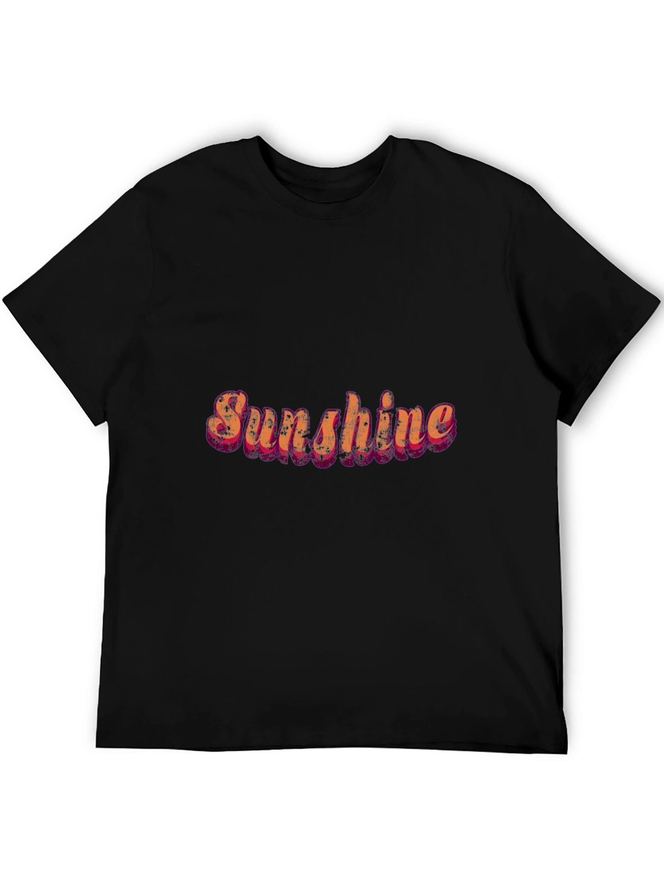 Sunshine Graphic Print Black Casual T-Shirt