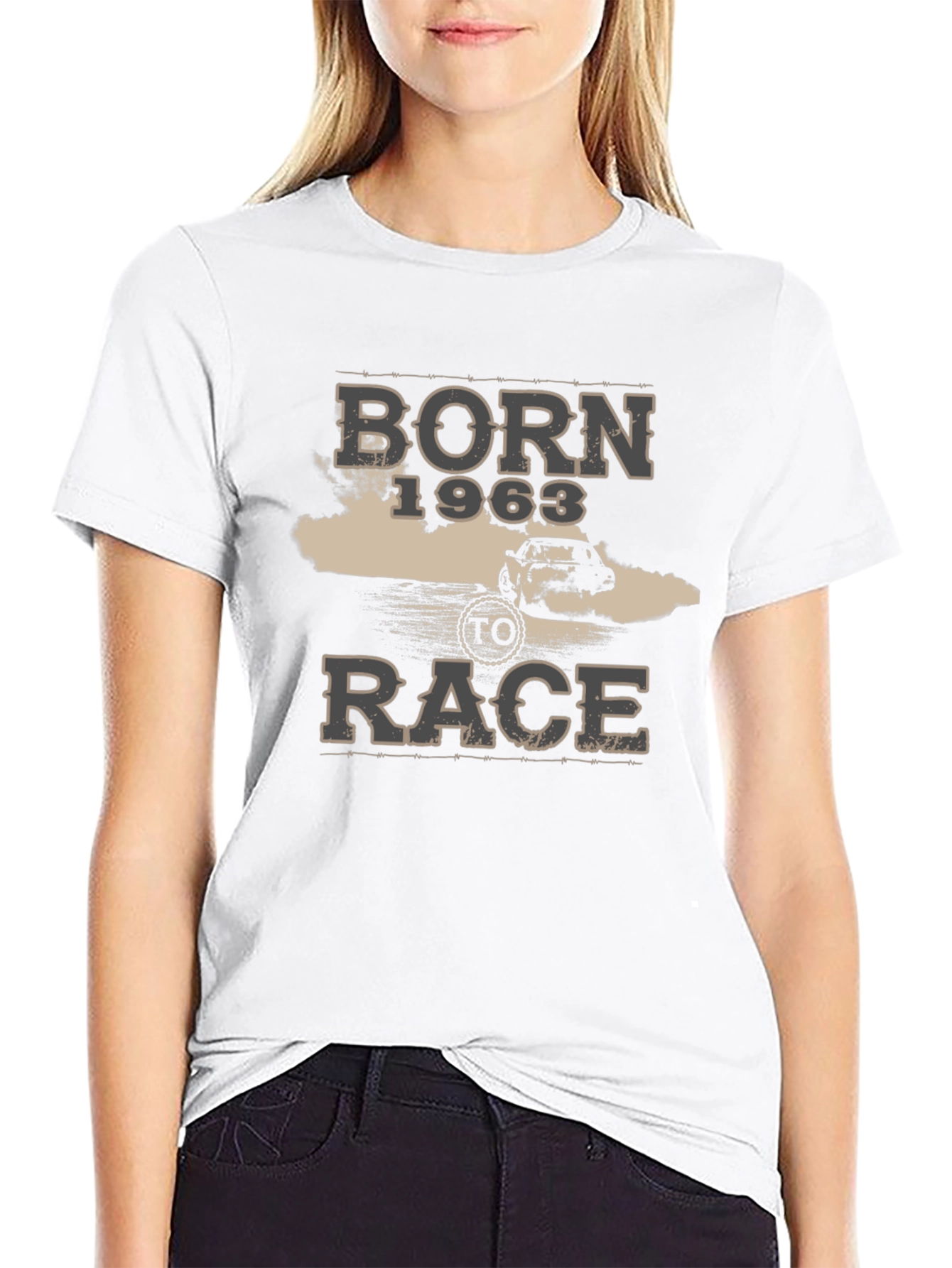 Born to Race 1963 Black Graphic T-Shirt