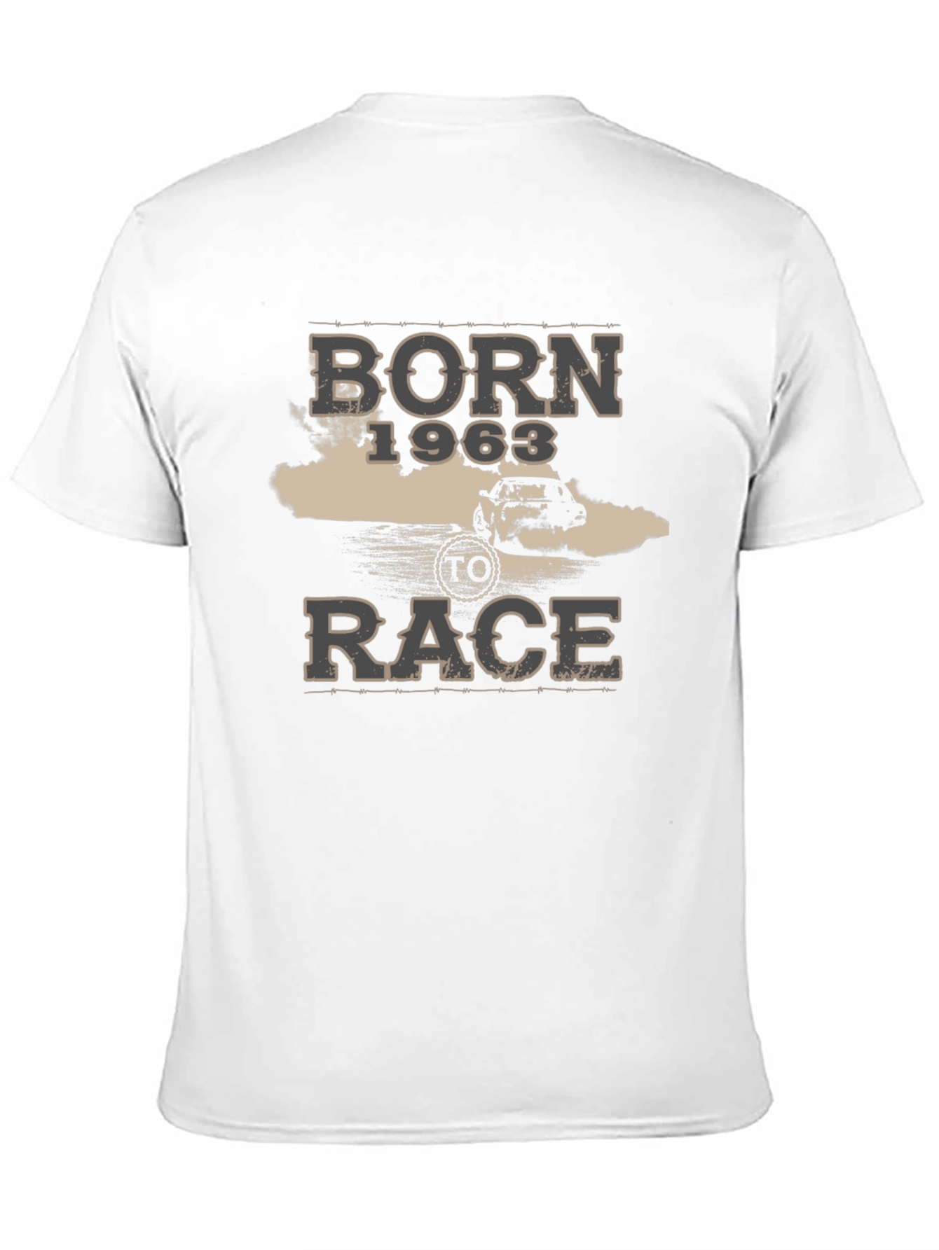 Born to Race 1963 Black Graphic T-Shirt