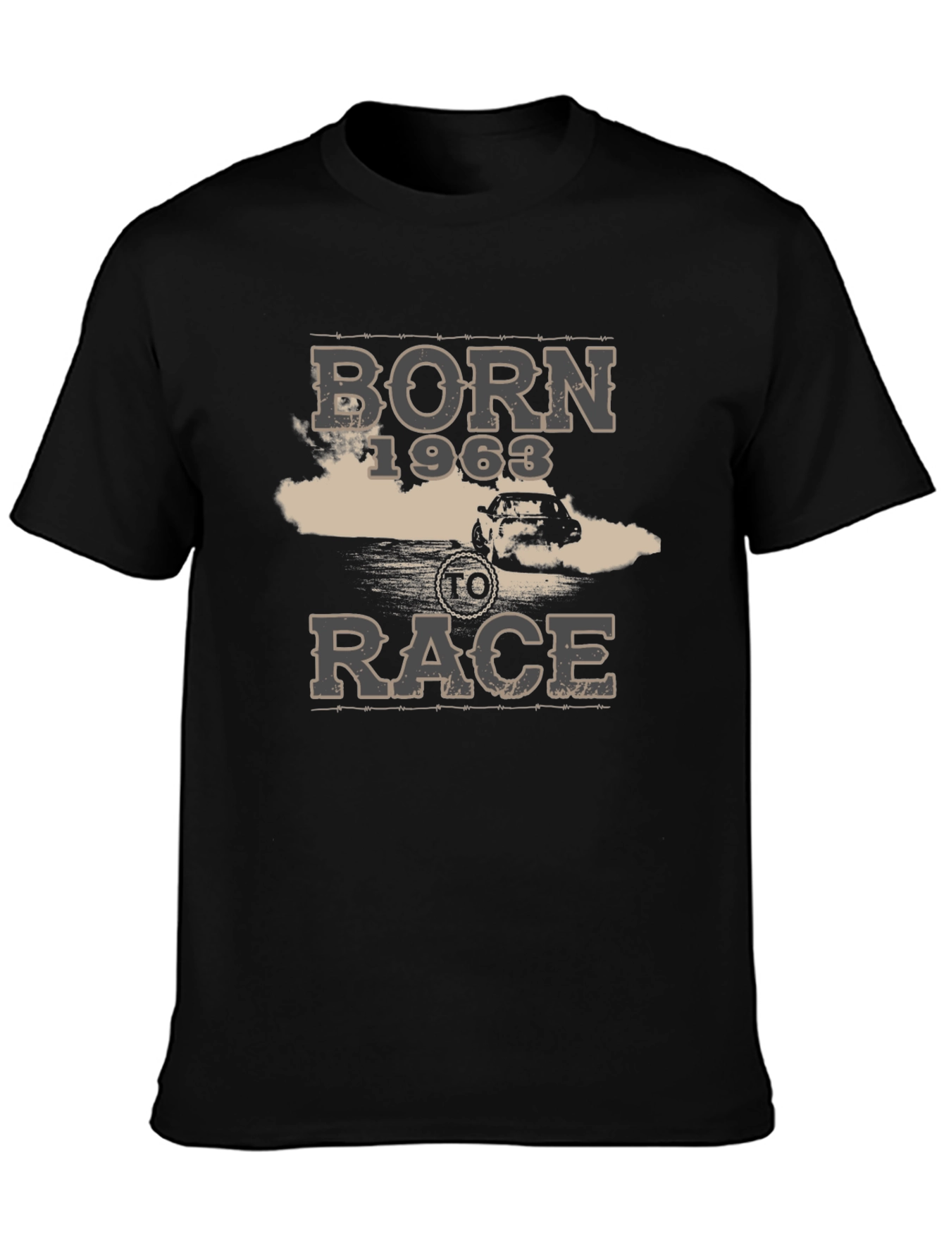 Born to Race 1963 Black Graphic T-Shirt