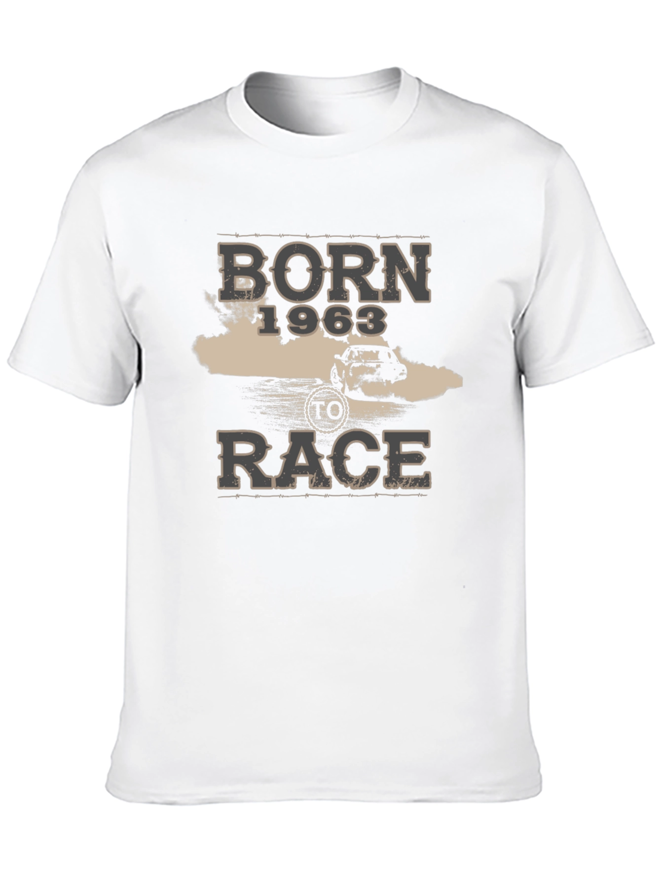Born to Race 1963 Black Graphic T-Shirt