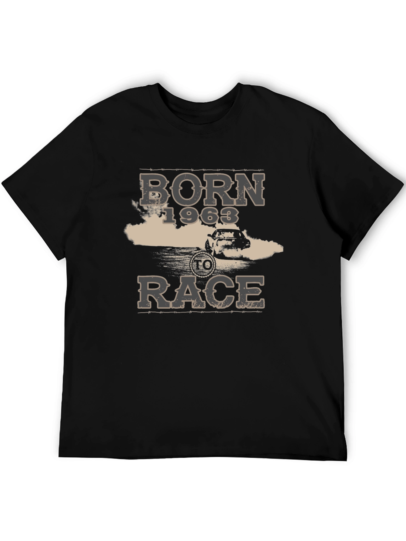 Born to Race 1963 Black Graphic T-Shirt