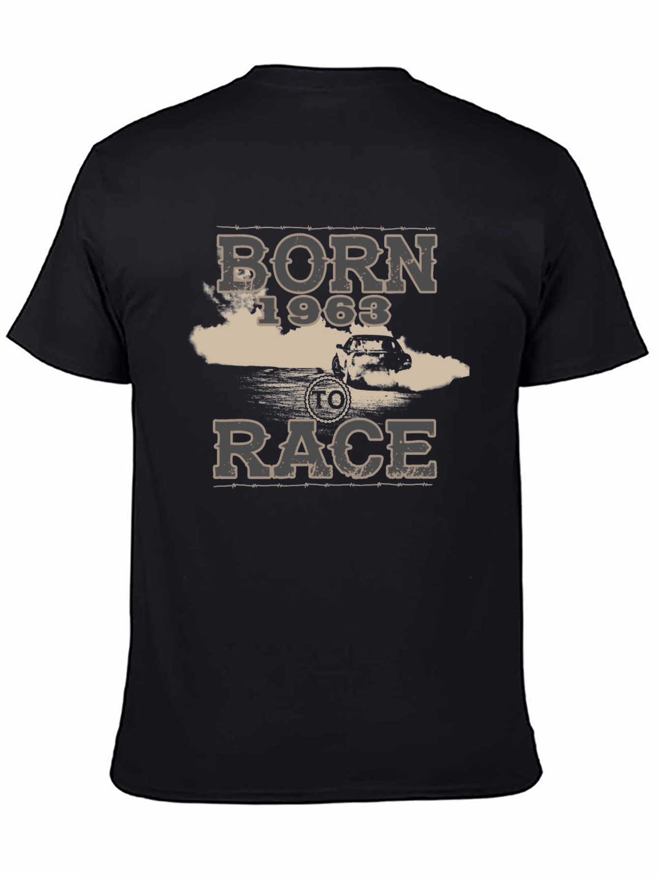 Born to Race 1963 Black Graphic T-Shirt