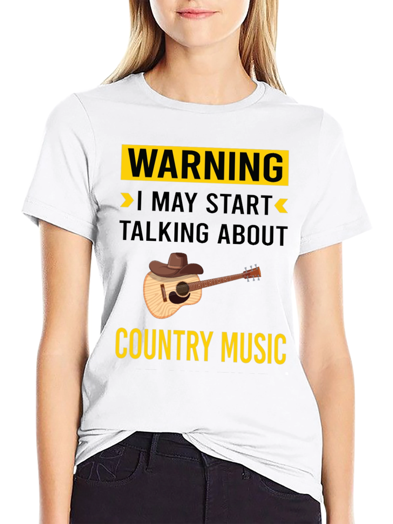 Warning Country Music Graphic T-Shirt