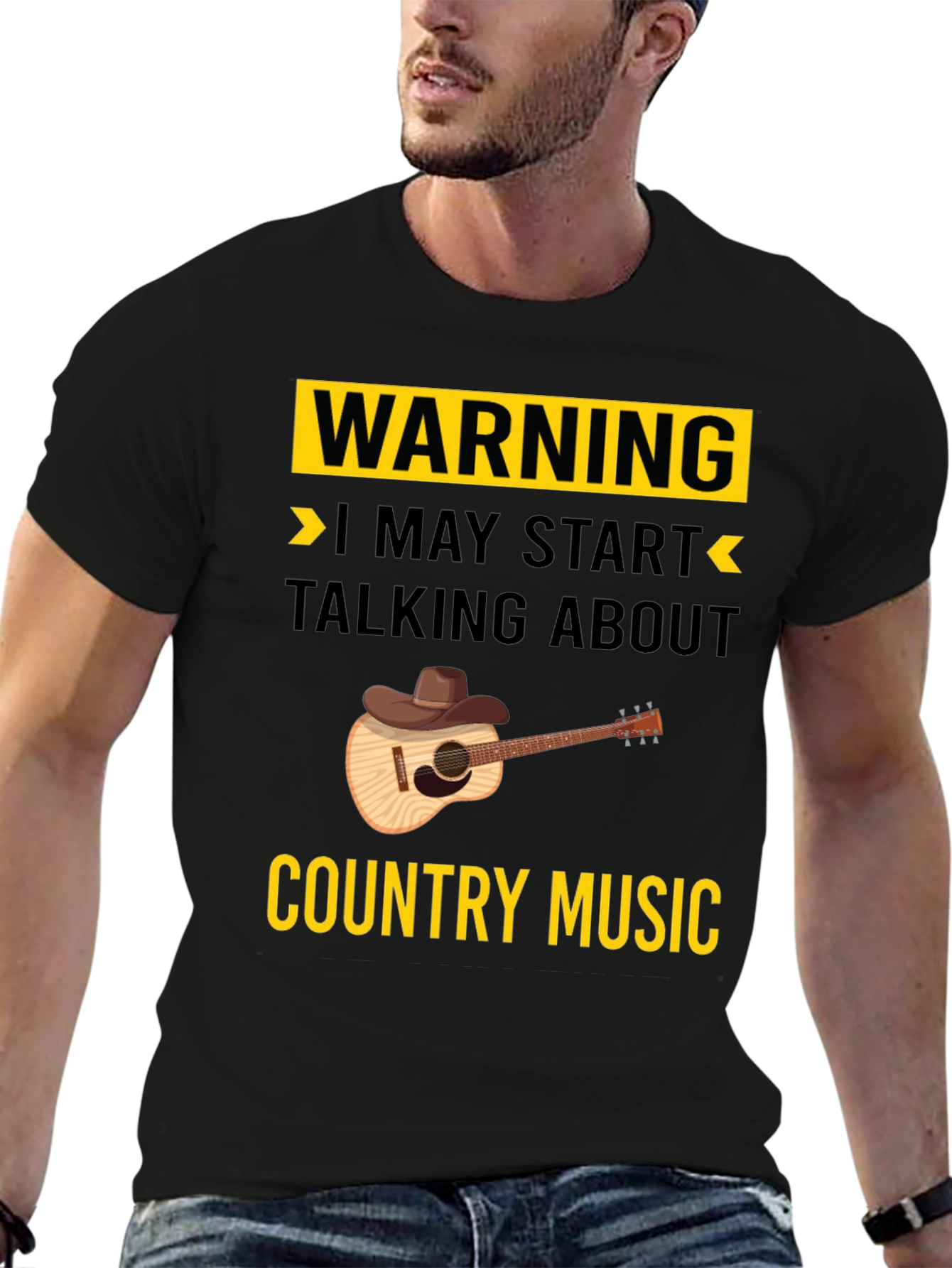 Warning Country Music Graphic T-Shirt
