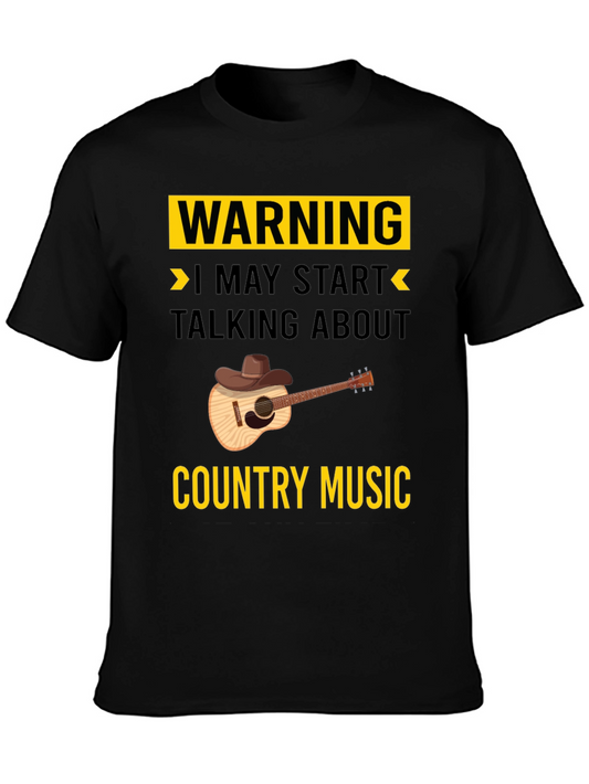 Warning Country Music Graphic T-Shirt