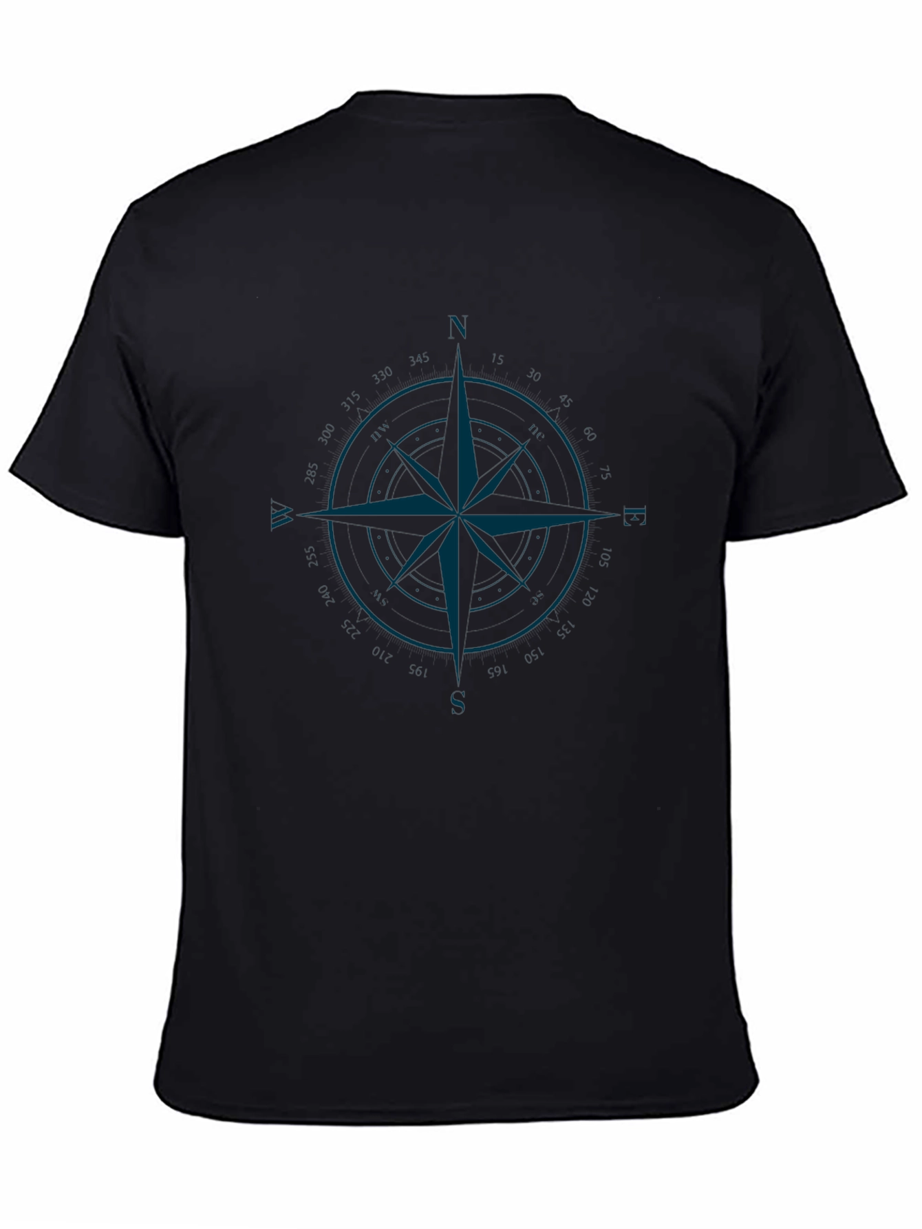 Compass Rose Graphic Print Mens T-Shirt