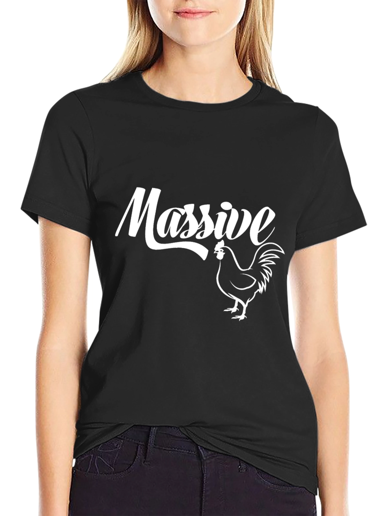 Massive Chicken Graphic T-Shirt - Casual Style